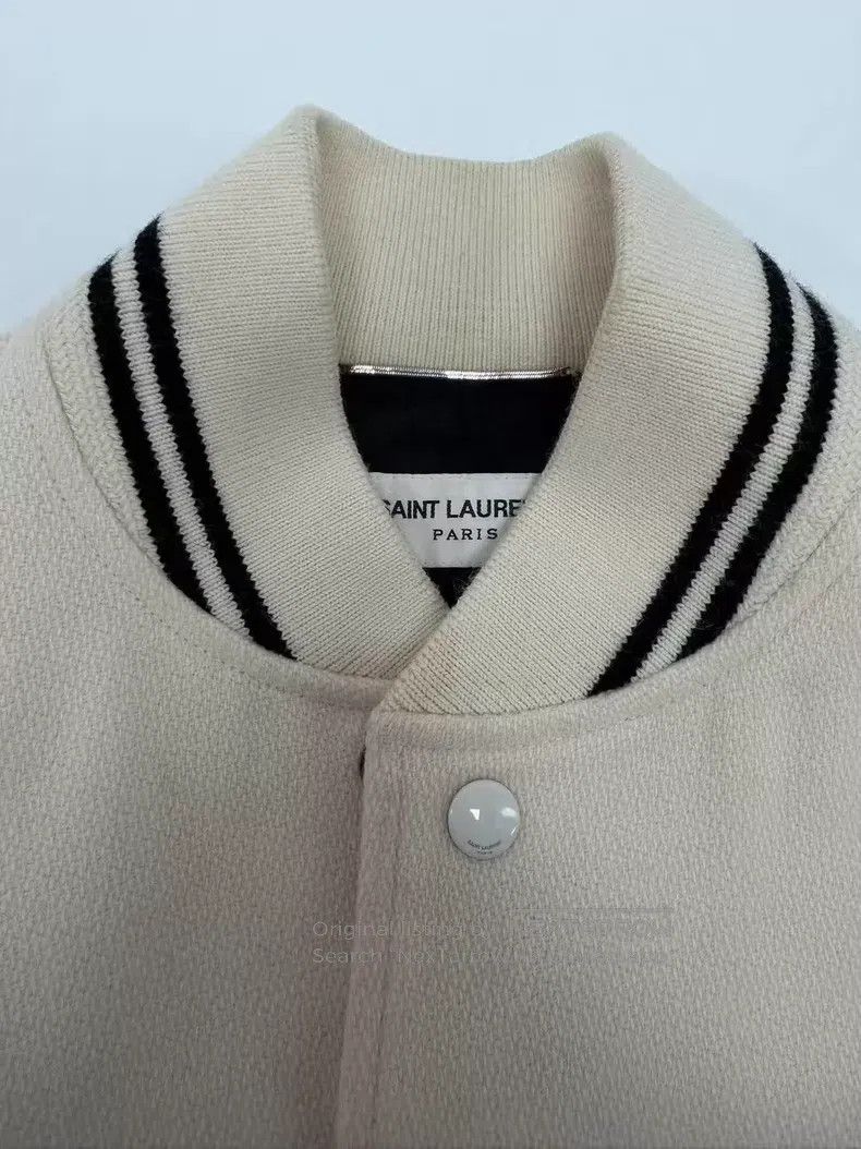 Saint Laurent Paris Saint Laurent Paris Patchwork Baseball Collar Jacket i Size US S / EU 44-46 / 1 - 2 Thumbnail