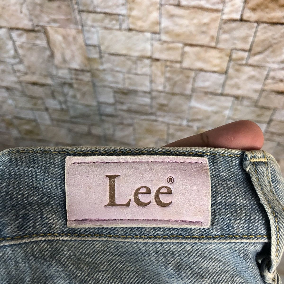 Lee Lee vintage Blue Distressed Denim Pants #A1029 Size US 31 - 20 Thumbnail