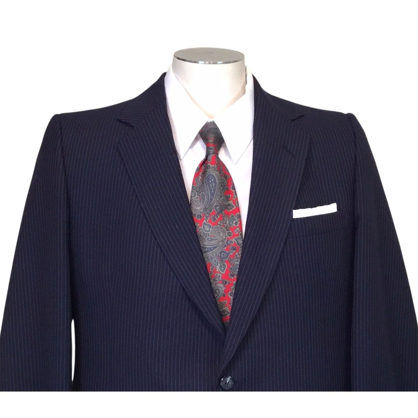 Other Cardin Couture Christian St. John Pinstripe Suit Coat Size 42R - 2 Thumbnail