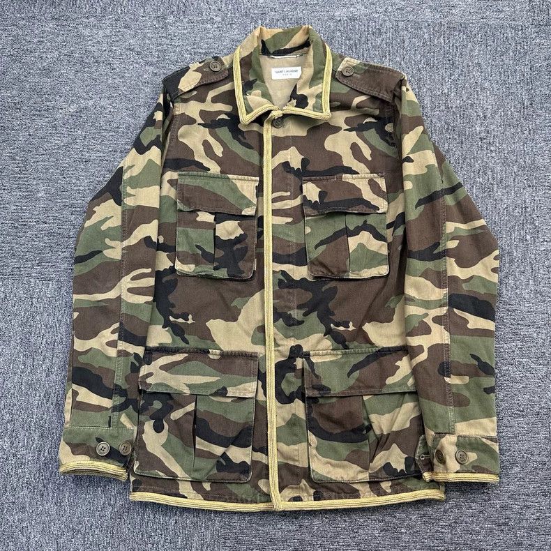 Yves Saint Laurent saint LaurentGold thread camouflage overalls jacket 2503-Ne Size US S / EU 44-46 / 1 - 1 Thumbnail