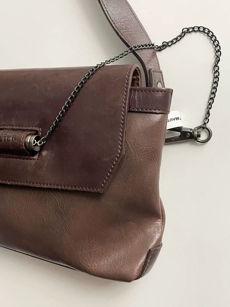 Jean Paul Gaultier Jean Paul Gaultier Bullet Buckle Leather Shoulder Bag 2504- Size ONE SIZE - 4 Thumbnail