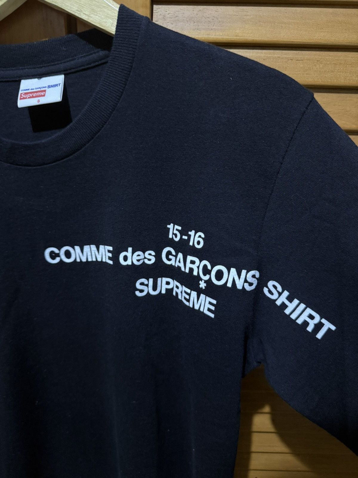 Supreme Supreme Comme Des Garcons Long Sleeve Tee Black Size US S / EU 44-46 / 1 - 2 Thumbnail