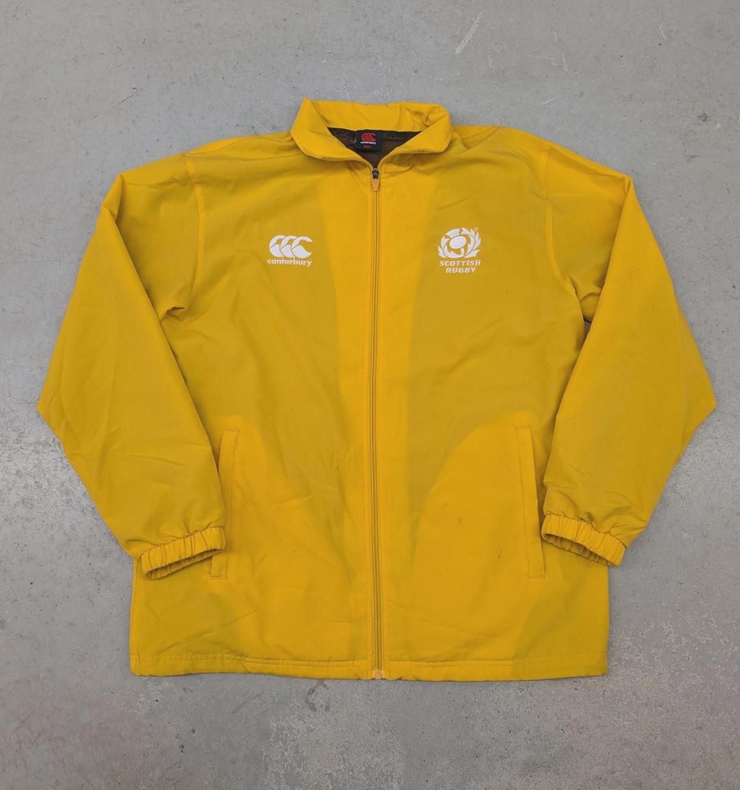 Canterbury of New Zealand Vintage 90s Canterbury Scottish Rugby Yellow Track Jacket Size US L / EU 52-54 / 3 - 1 Thumbnail