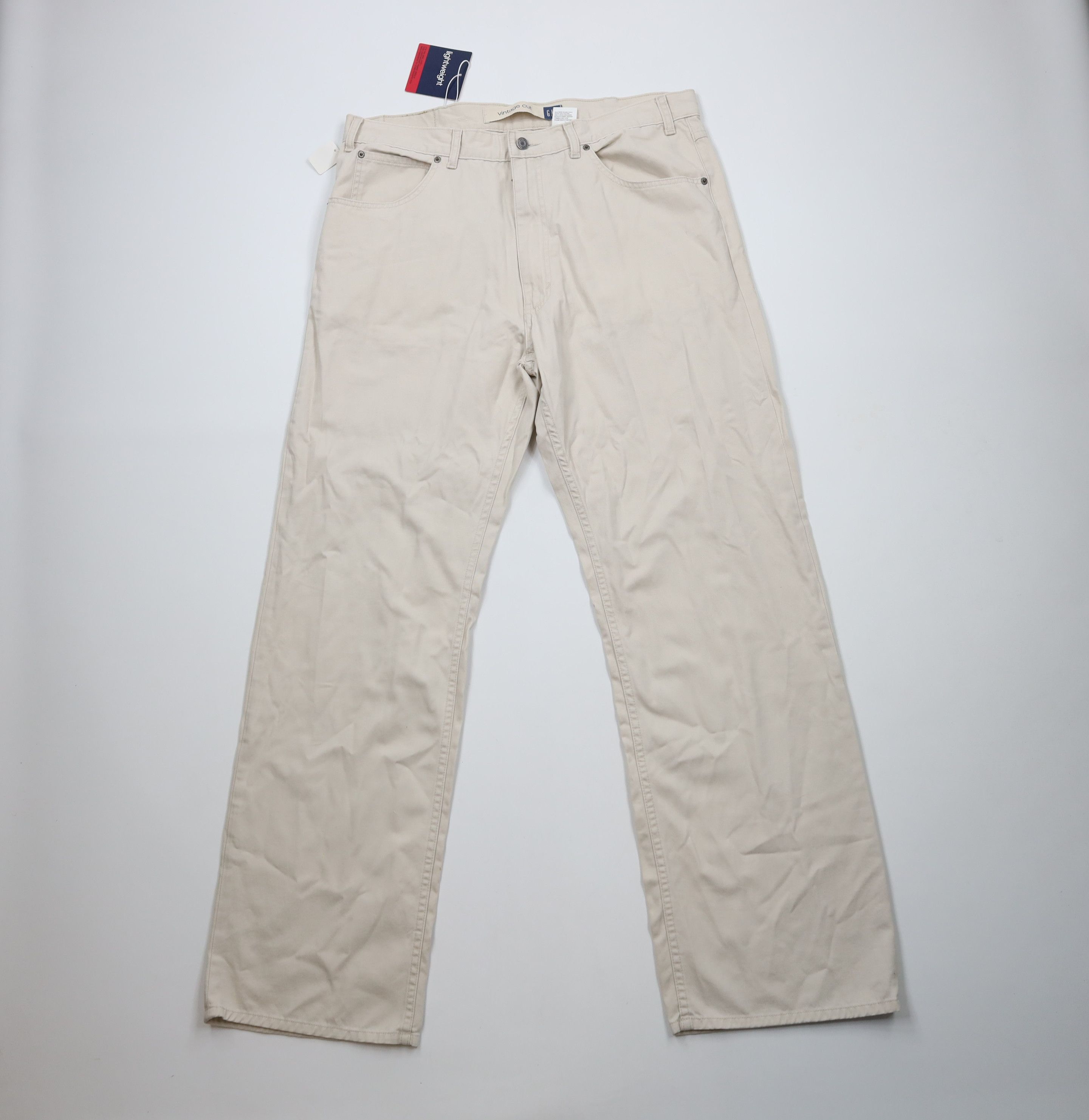 Gap × Vintage Deadstock Vintage Y2K 2001 Gap Baggy Vintage Cut Pants Beige Size US 38 / EU 54 - 1 Thumbnail