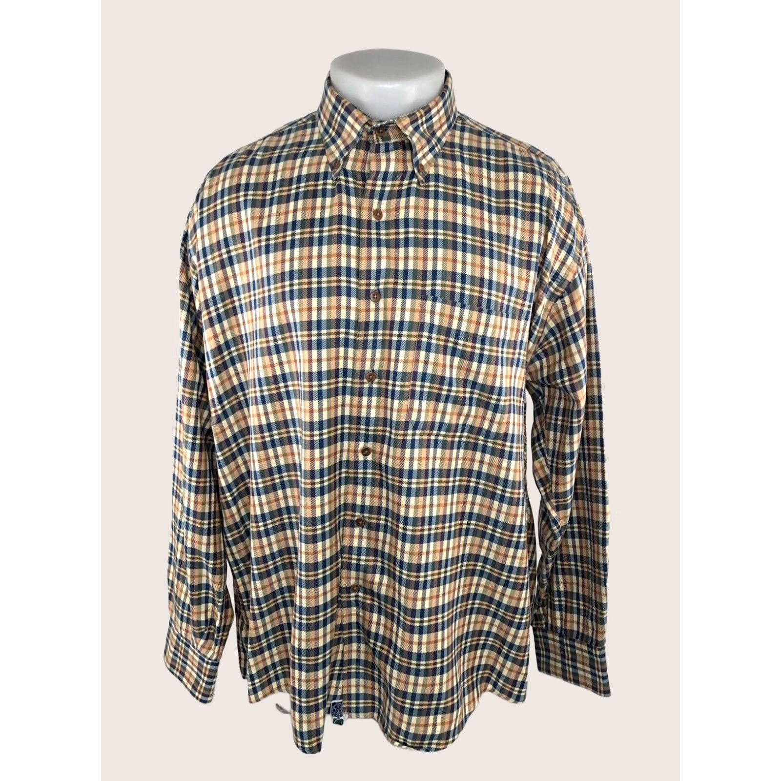 Vintage GITMAN BROS Vintage CURSIVE TAG Mens XL Plaid Cotton Shirt - EXCELLENT Size US XL / EU 56 / 4 - 1 Thumbnail