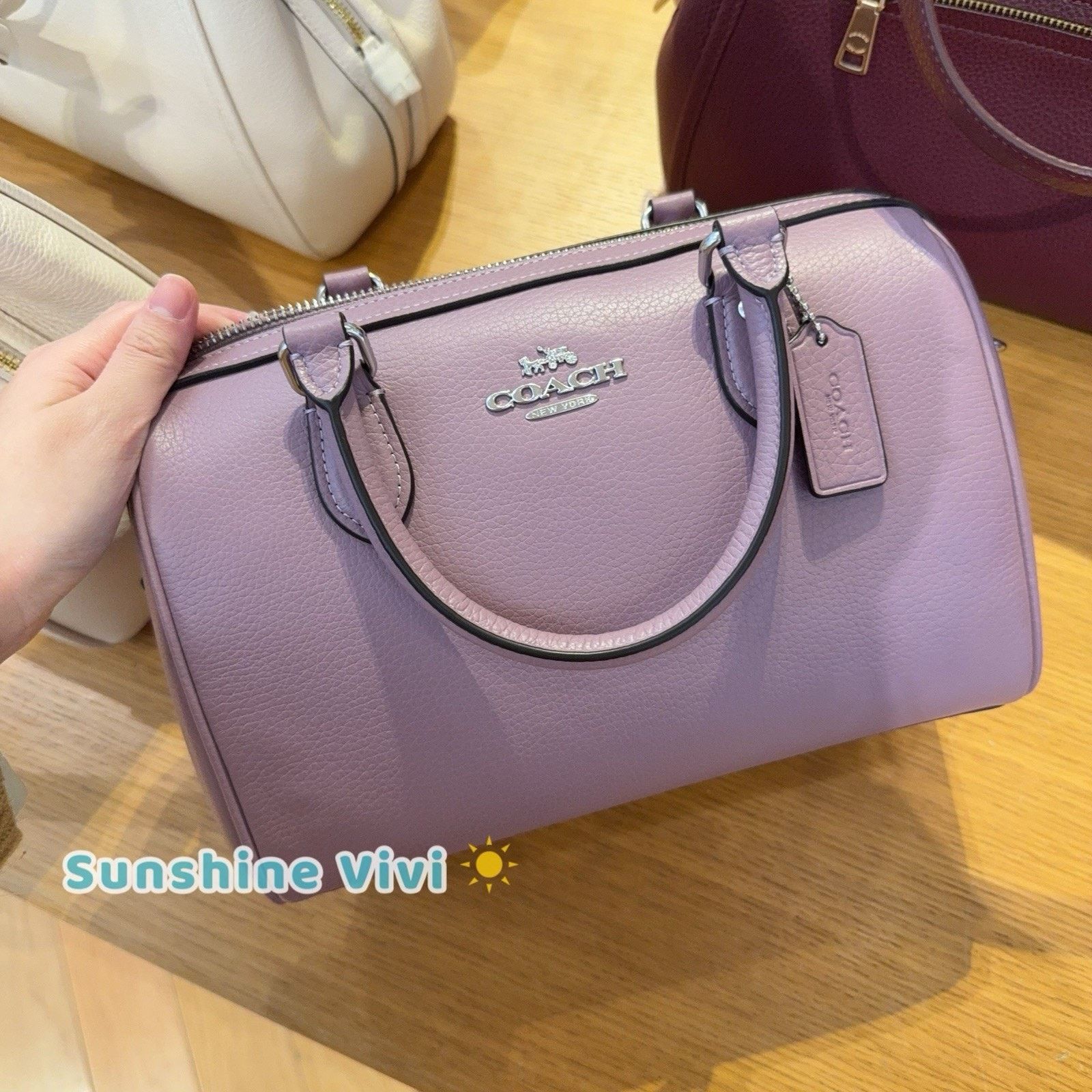 Coach NWT Coach Rowan Satchel CV962 Pebbled Leather Silver/Jasmine Size ONE SIZE - 1 Thumbnail
