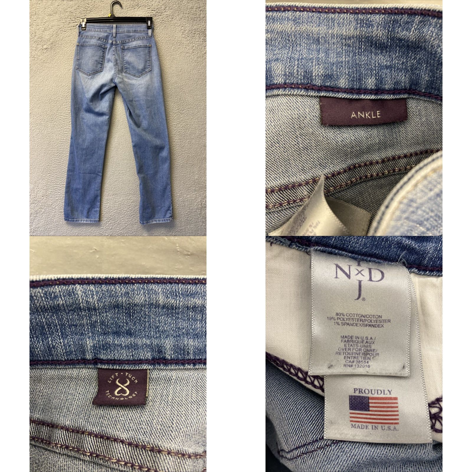 NYDJ NYDJ Women's Pants Jeans Size 0 Ankle Blue Straight Leg Size 25" / US 0 / IT 36 - 8 Thumbnail