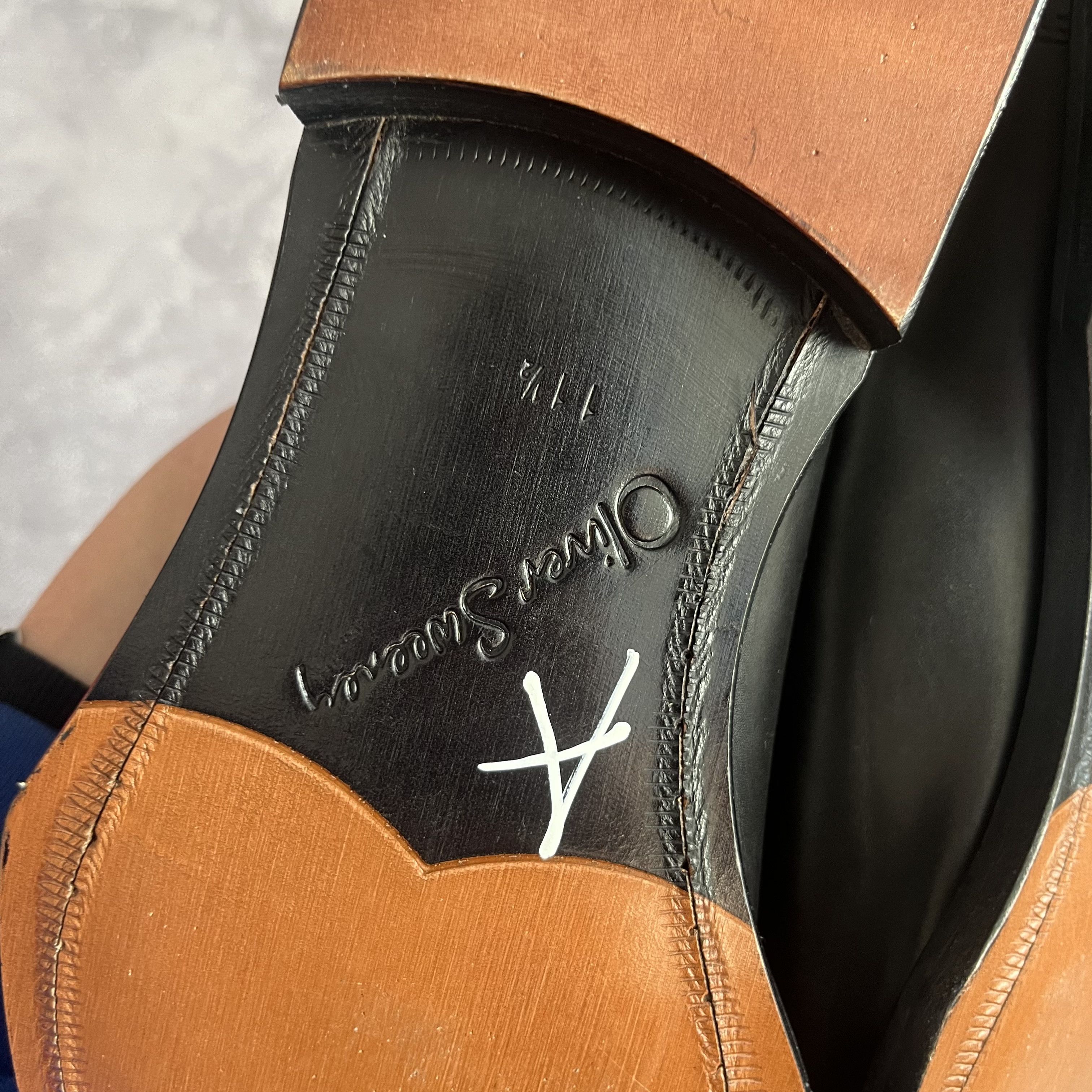 Oliver Sweeney Oliver Sweeney Stella Tan Black Leather Slip On Shoes Mens Size US 12.5 / EU 45-46 - 10 Thumbnail