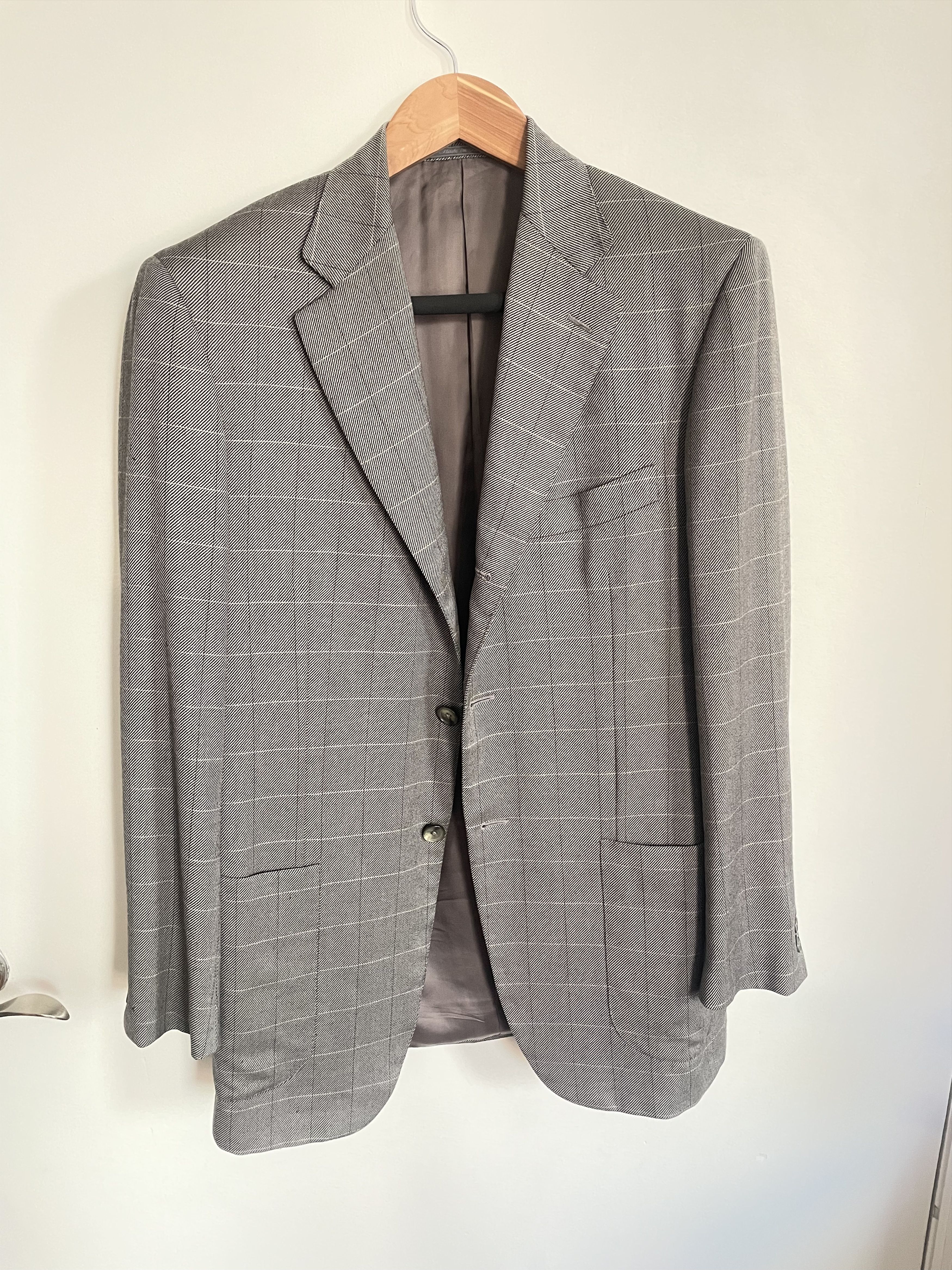 Dillard's Grey Check Blazer Size 38R - 2 Thumbnail