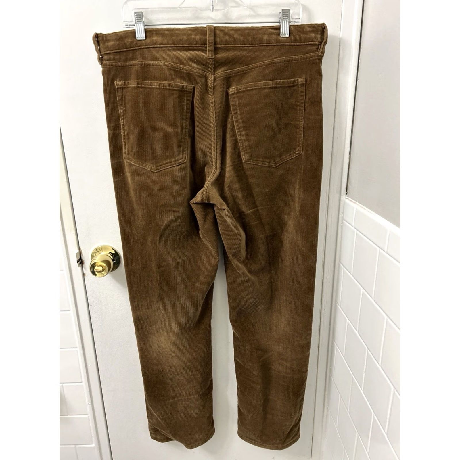 Banana Republic Banana Republic Corduroy Pants Womens 36x30 Brown Hi Rise Straight Premium Denim Dress Pants Workwear Casual Size 25" / US 0 / IT 36 - 5 Thumbnail