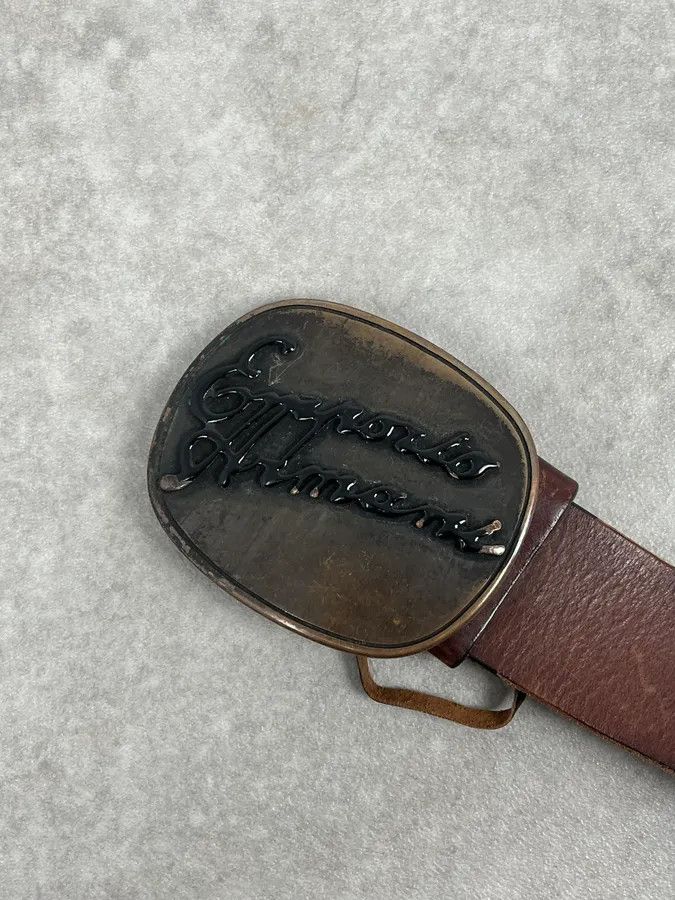 Emporio Armani 2000s Emporio Armani Brown Leather Belt Size ONE SIZE - 4 Thumbnail