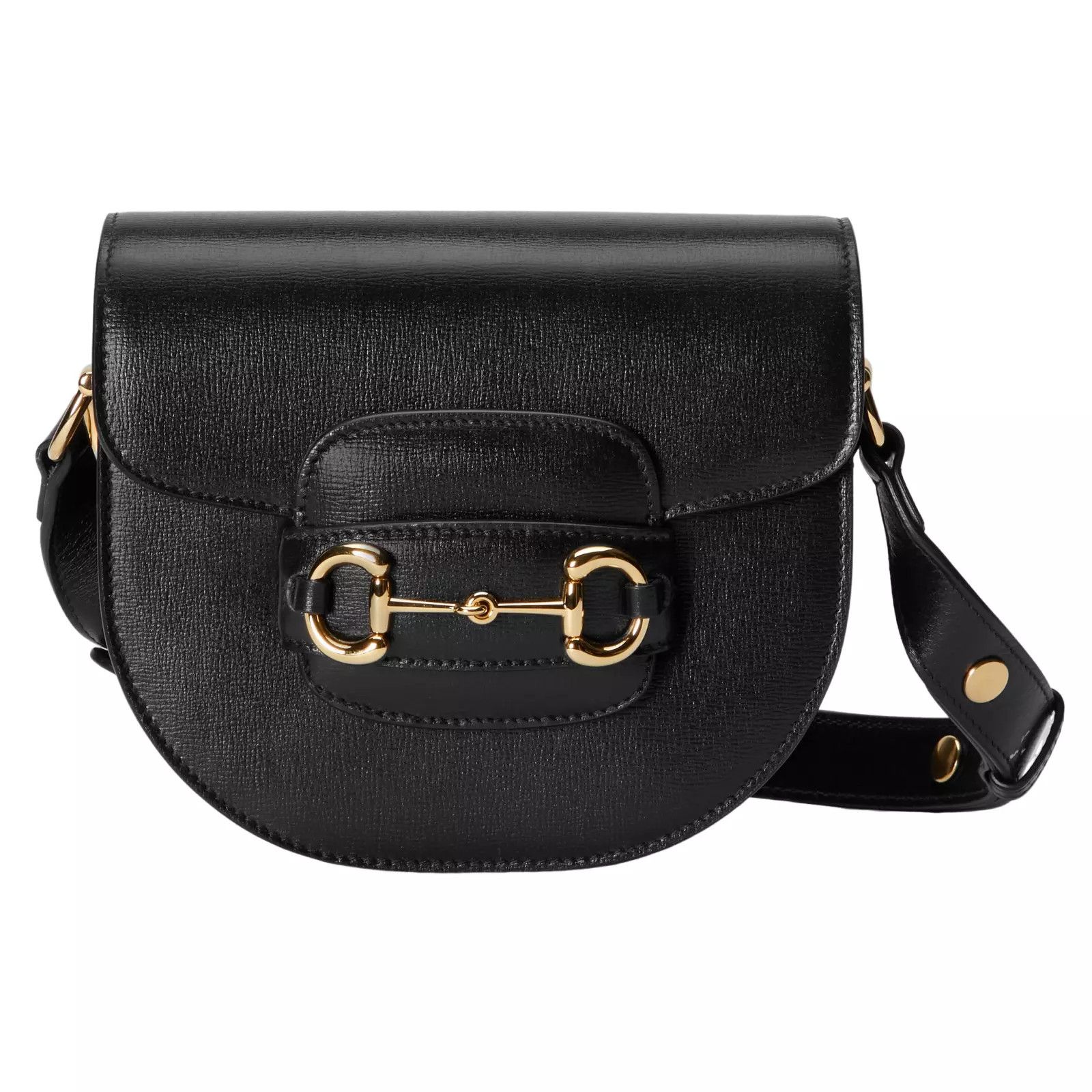 Gucci GUCCI Horsebit 1955 Mini Black Leather Shoulder Bag Size ONE SIZE - 1 Thumbnail