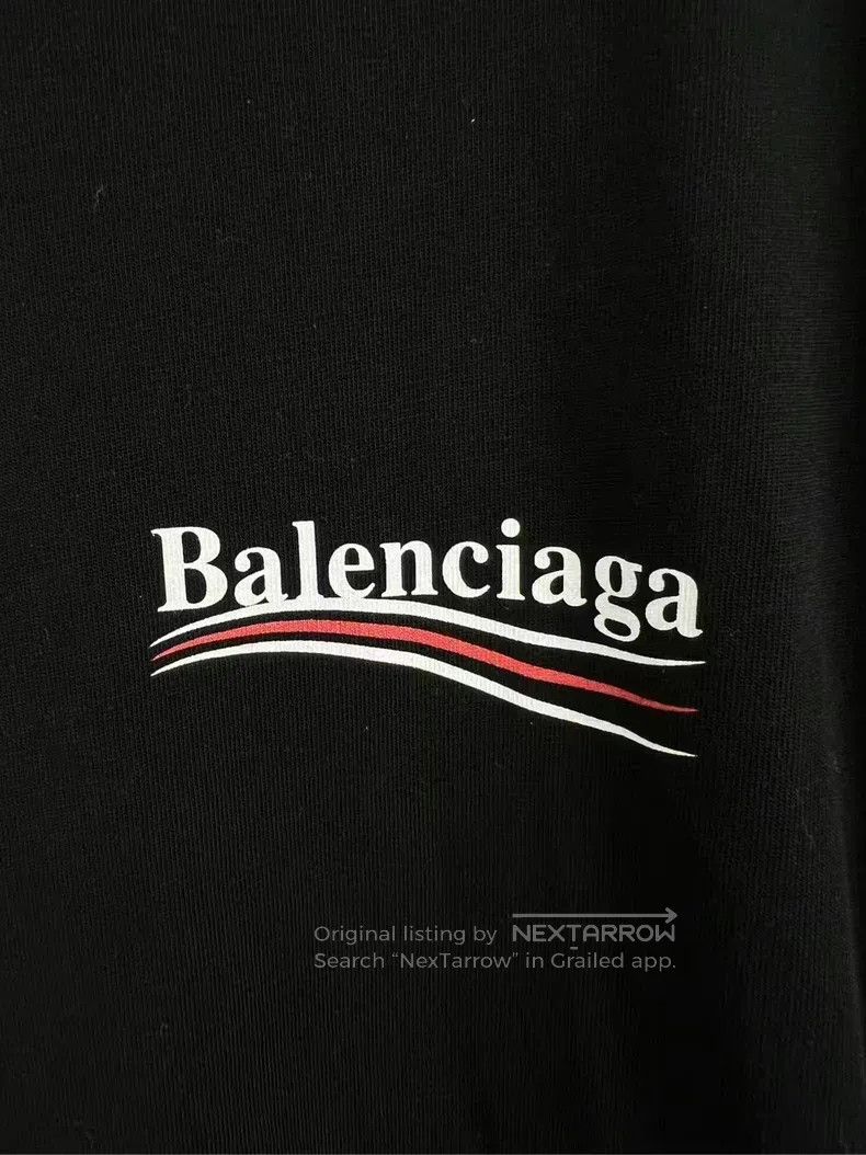 Balenciaga Balenciaga Black Cola Wave Printed Short Sleeve Size US L / EU 52-54 / 3 - 3 Thumbnail