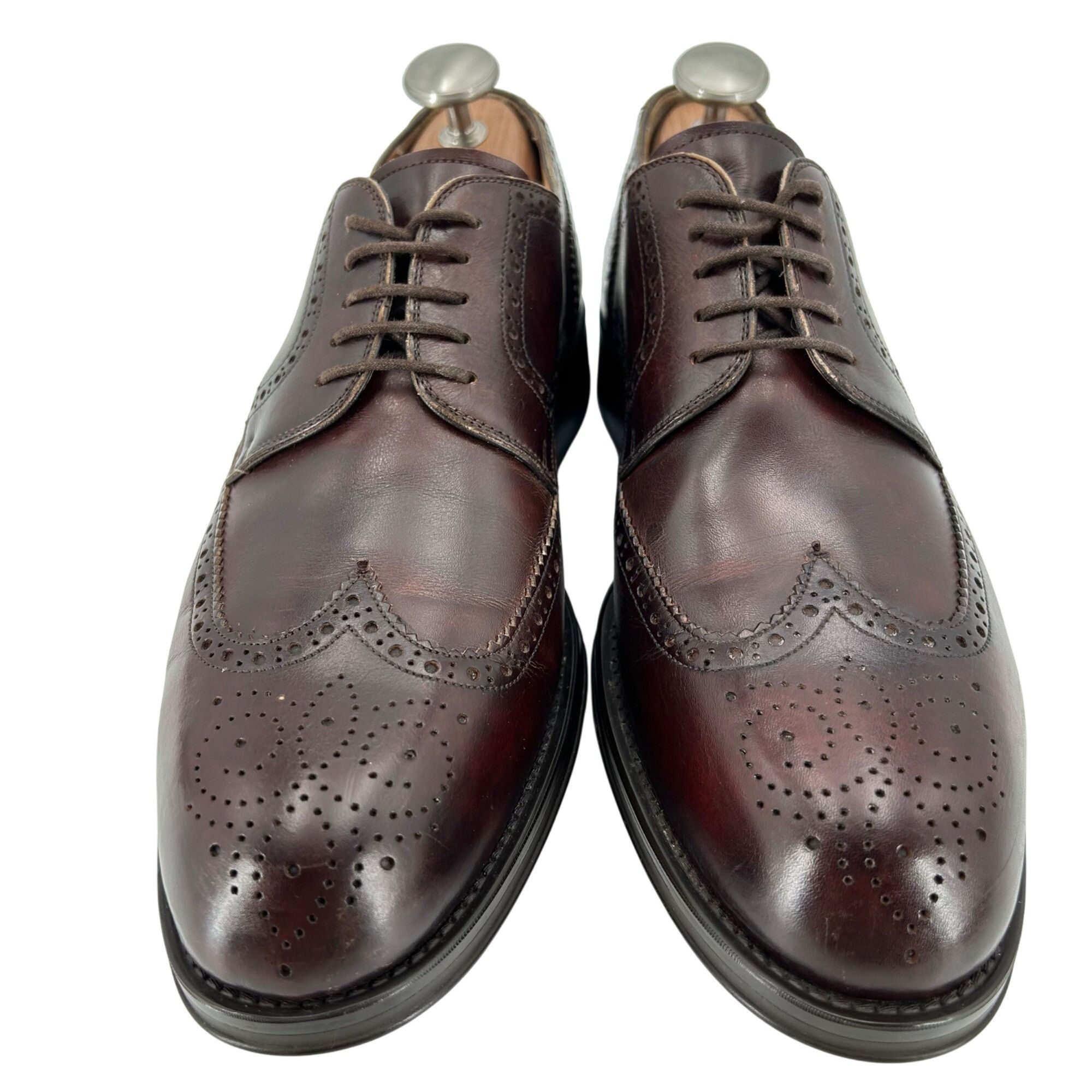 Magnanni Magnanni for Ingledews Mens 10M Burgundy Brown Leather Dress Size US 10 / EU 43 - 2 Thumbnail