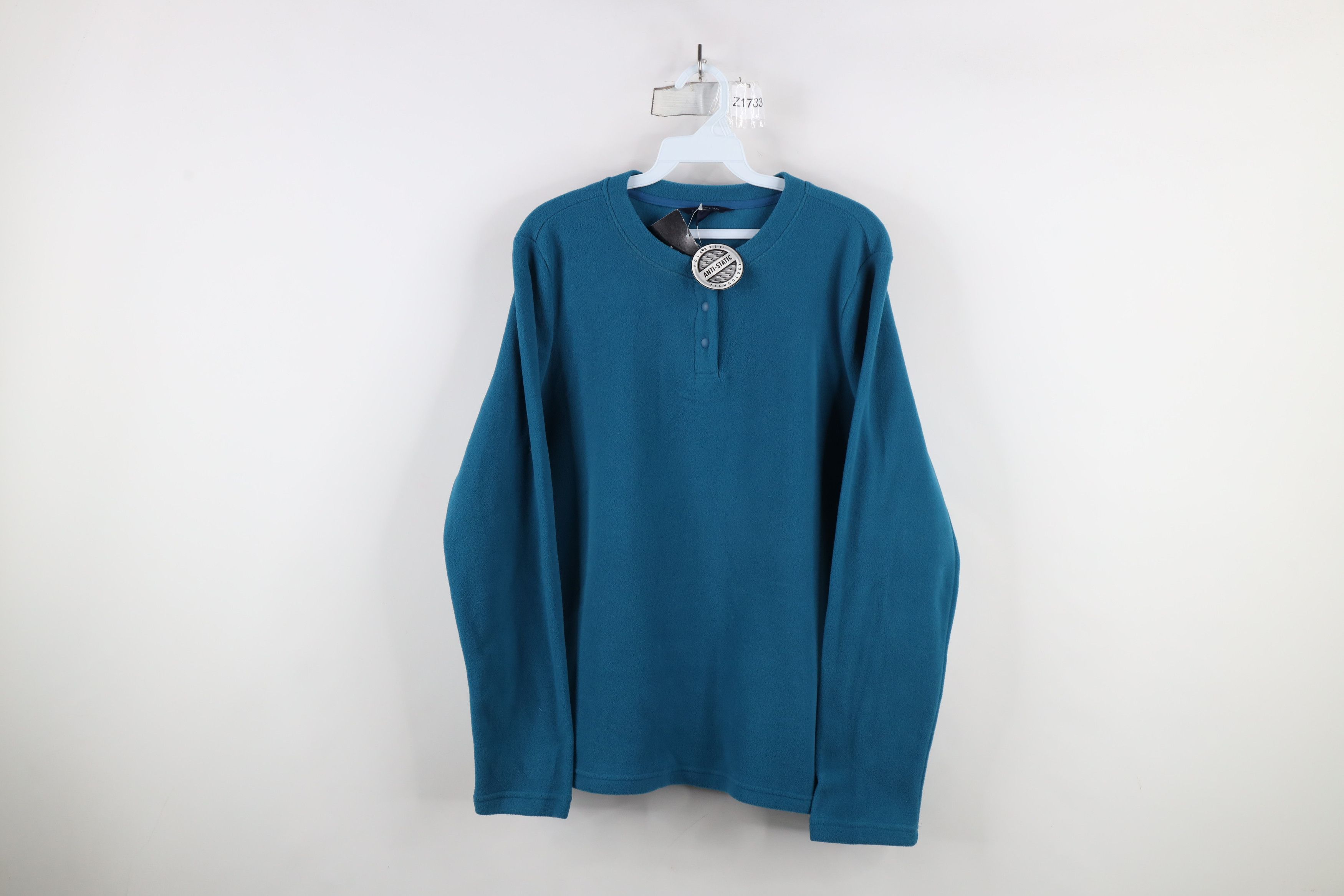 Lands' End × Vintage New Lands End 100 Polartec Fleece Snap Button Henley Sweater Size M / US 6-8 / IT 42-44 - 1 Thumbnail