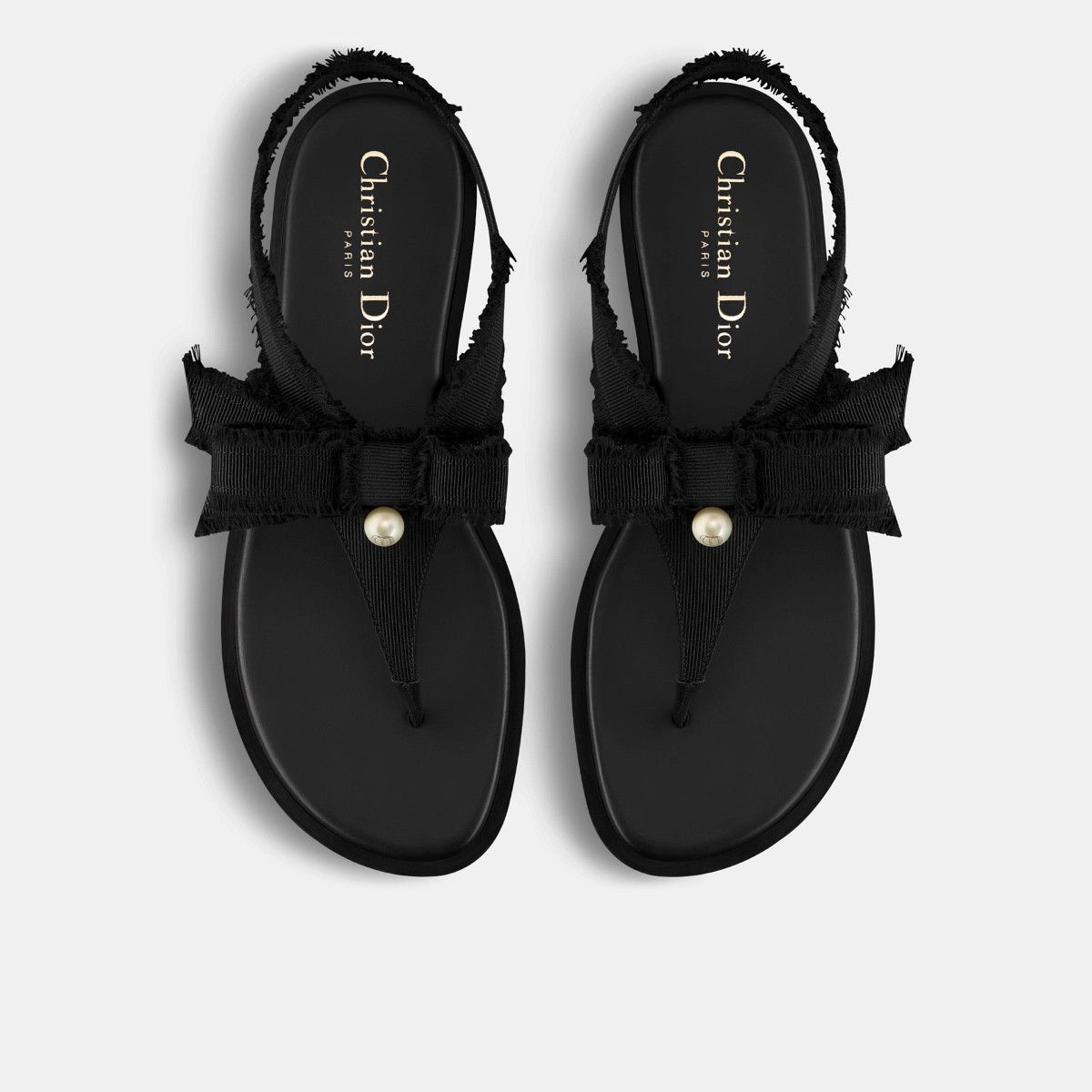 Dior o1bcso1str0226 Diorable Thong Sandal in Black Size US 8 / IT 38 - 3 Thumbnail
