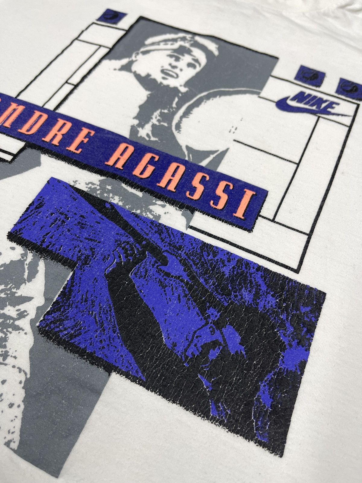 Nike Vintage 90s Nike Andre Agassi Challenge Court Tennis T Shirt Size US S / EU 44-46 / 1 - 6 Thumbnail