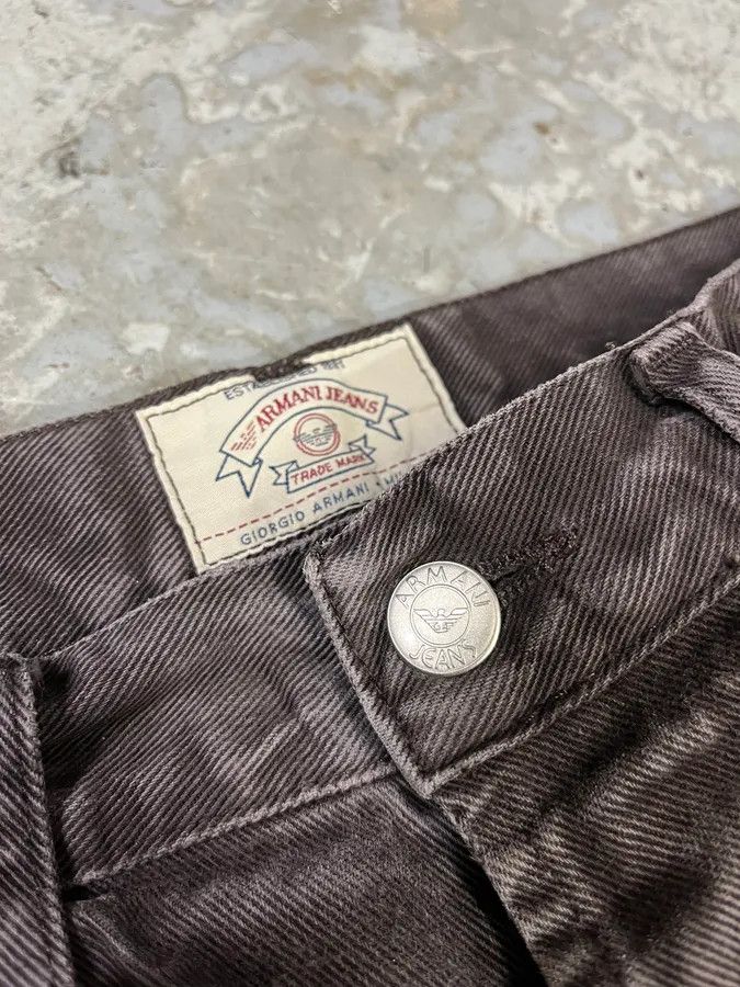 Armani × Vintage 1990s Armani Faded Brown Denim Jeans Size US 32 / EU 48 - 9 Thumbnail