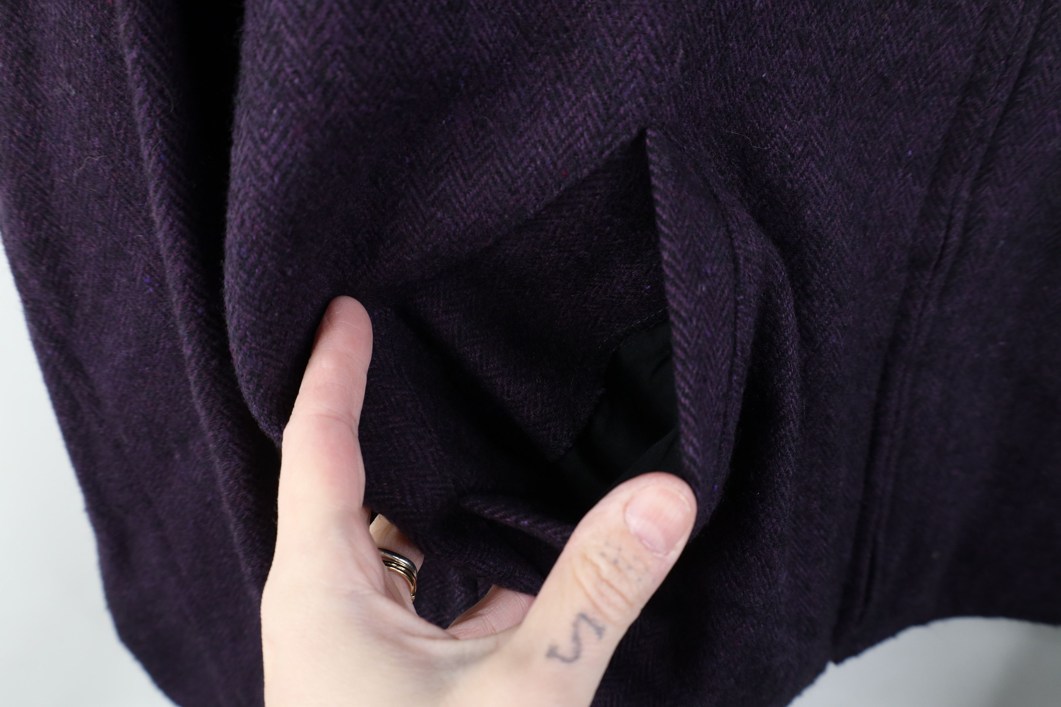 Vintage Vintage 90s Streetwear Buckle Back Bomber Jacket Purple Size XL / US 12-14 / IT 48-50 - 4 Thumbnail