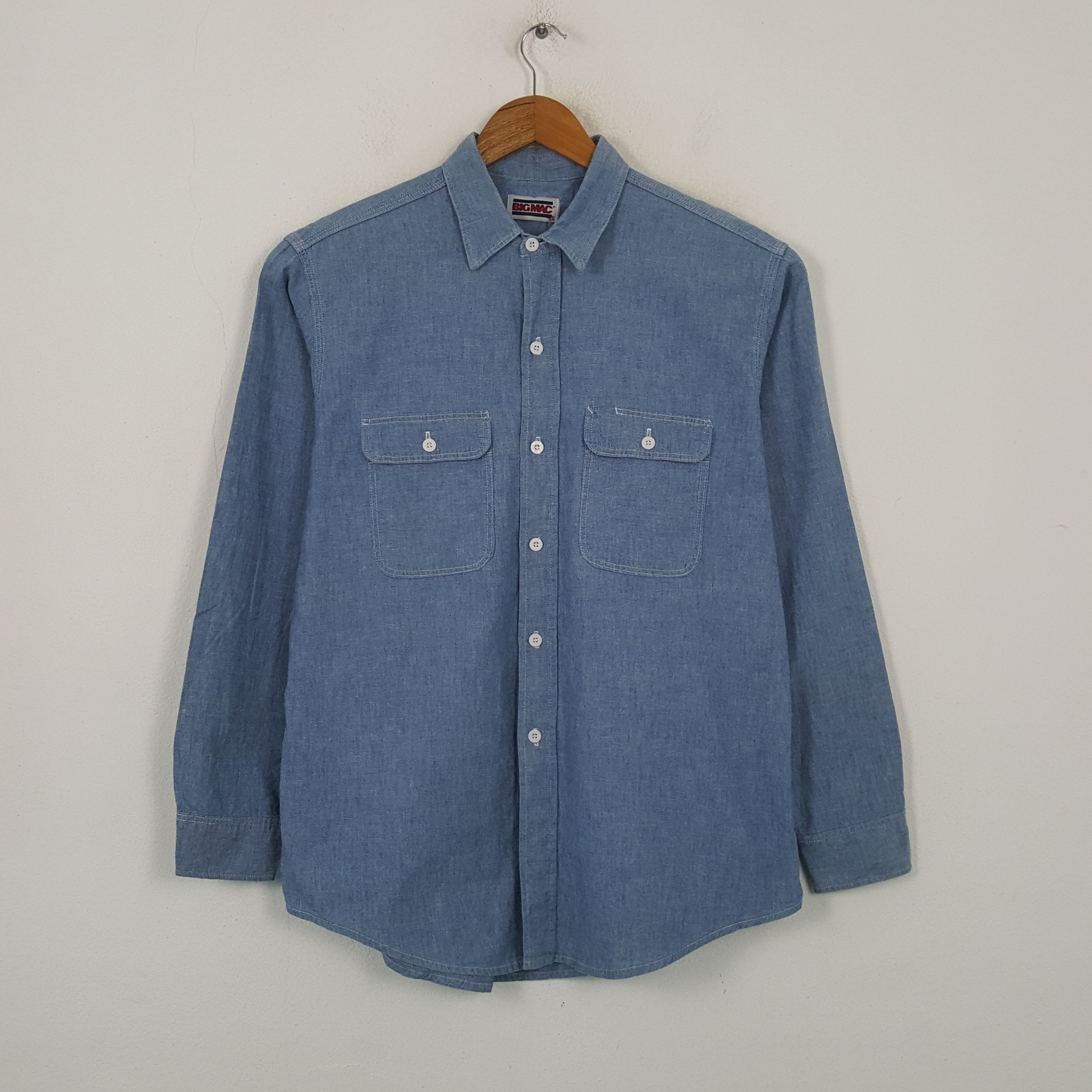 Big Mac Vintage Big Mac Chambray Western Long Shirt RR11 Size US XXL / EU 58 / 5 - 1 Thumbnail