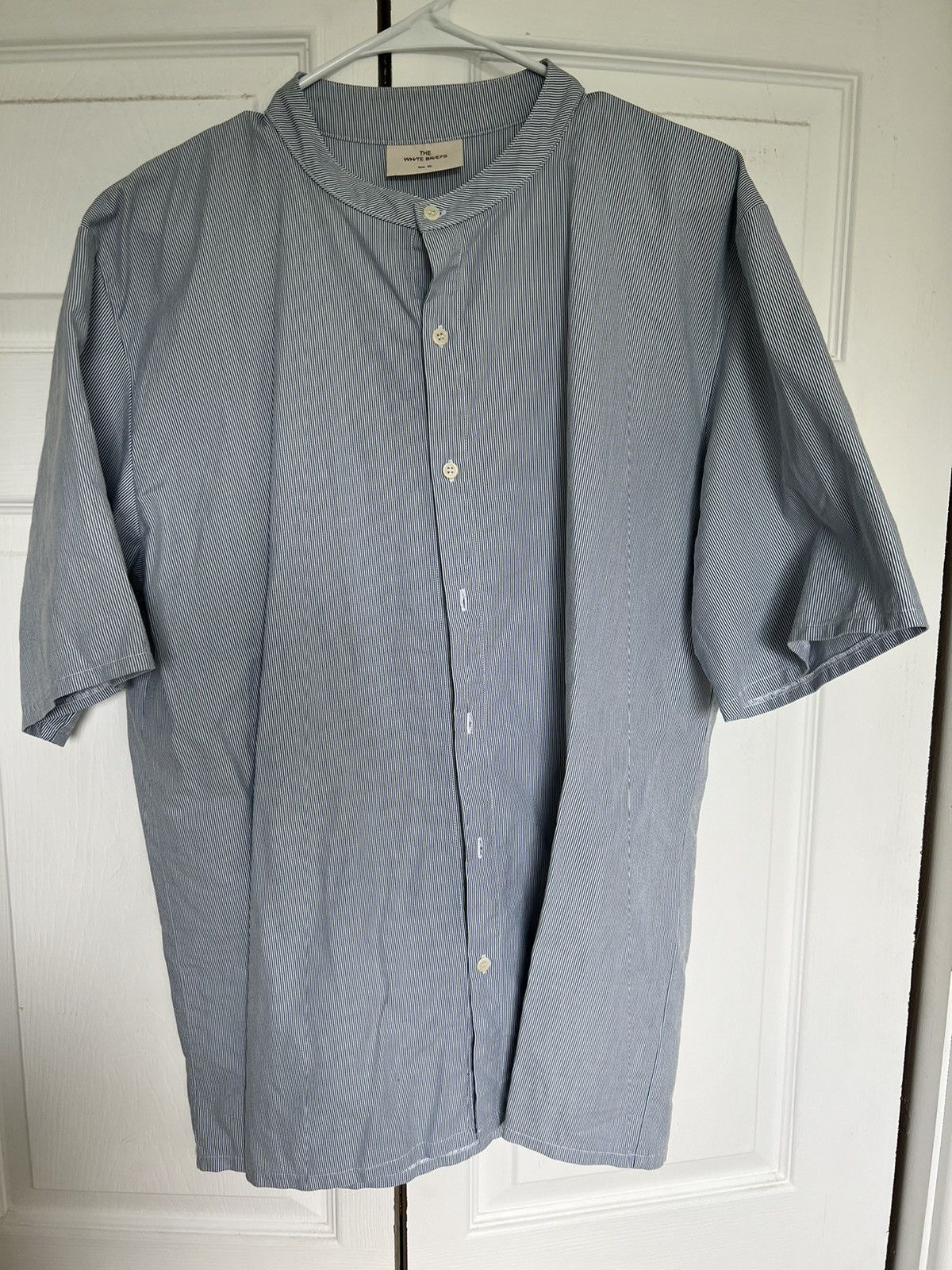 The White Briefs Organic Granddad Collar Short Sleeve Button-up Size US XL / EU 56 / 4 - 1 Thumbnail