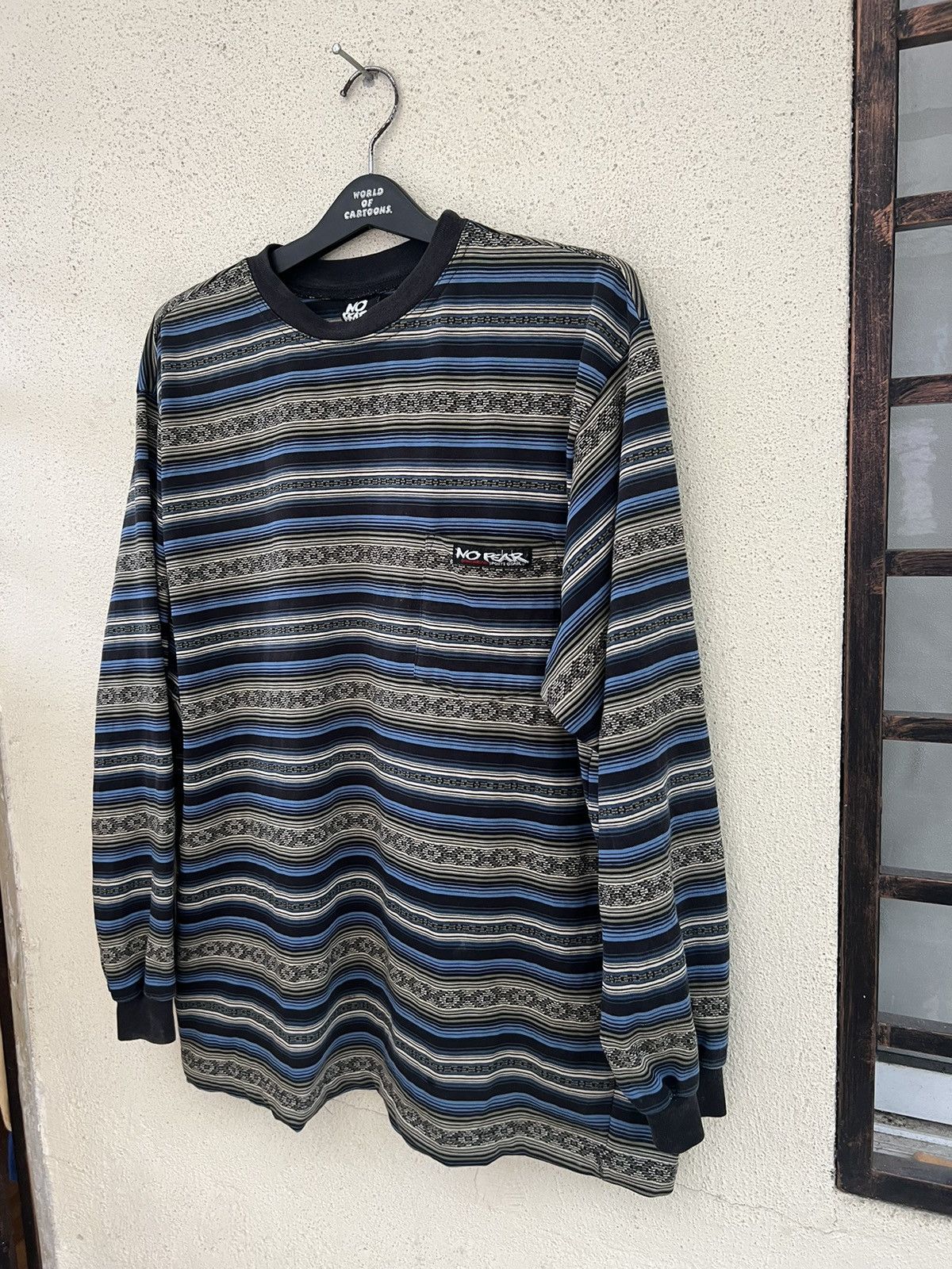 No Fear Vintage 90s NO FEAR Multi Stripes Long Sleeve t shirt Size US XL / EU 56 / 4 - 9 Thumbnail