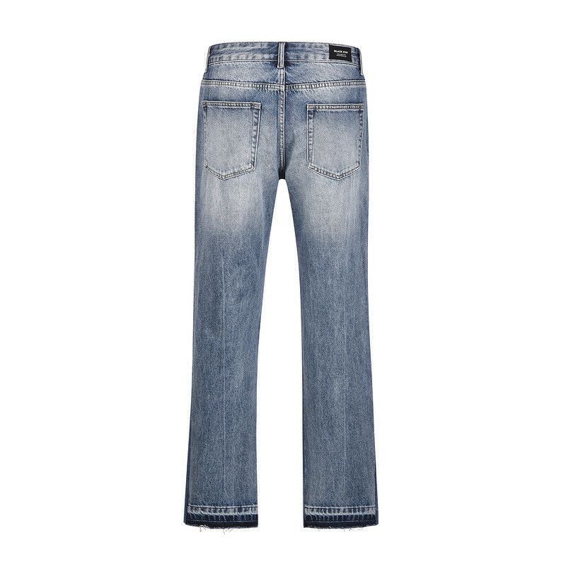 Japanese Brand × Jean Retro street style distressed patchwork flared ripped jeans Size US 32 / EU 48 - 2 Thumbnail