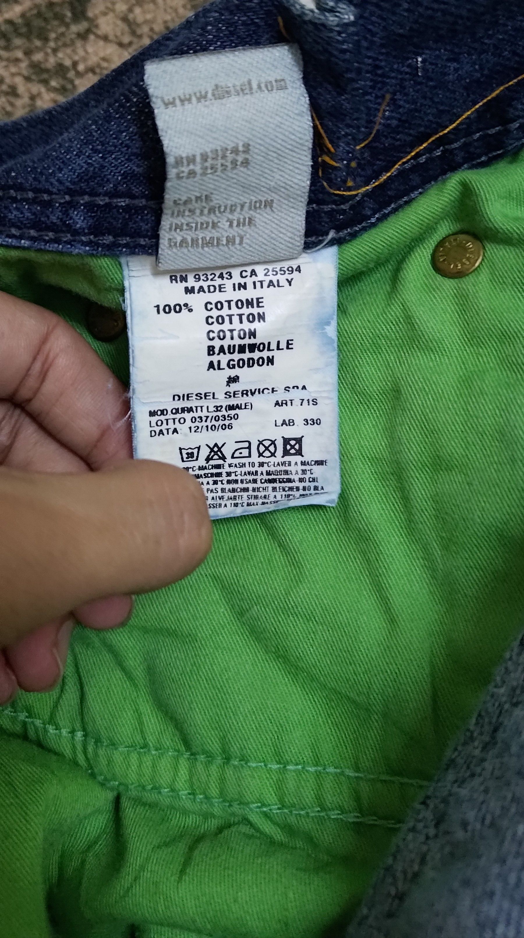 Diesel Vintage Denim Division Diesel Industry QURATT Jeans Size US 38 / EU 54 - 16 Thumbnail