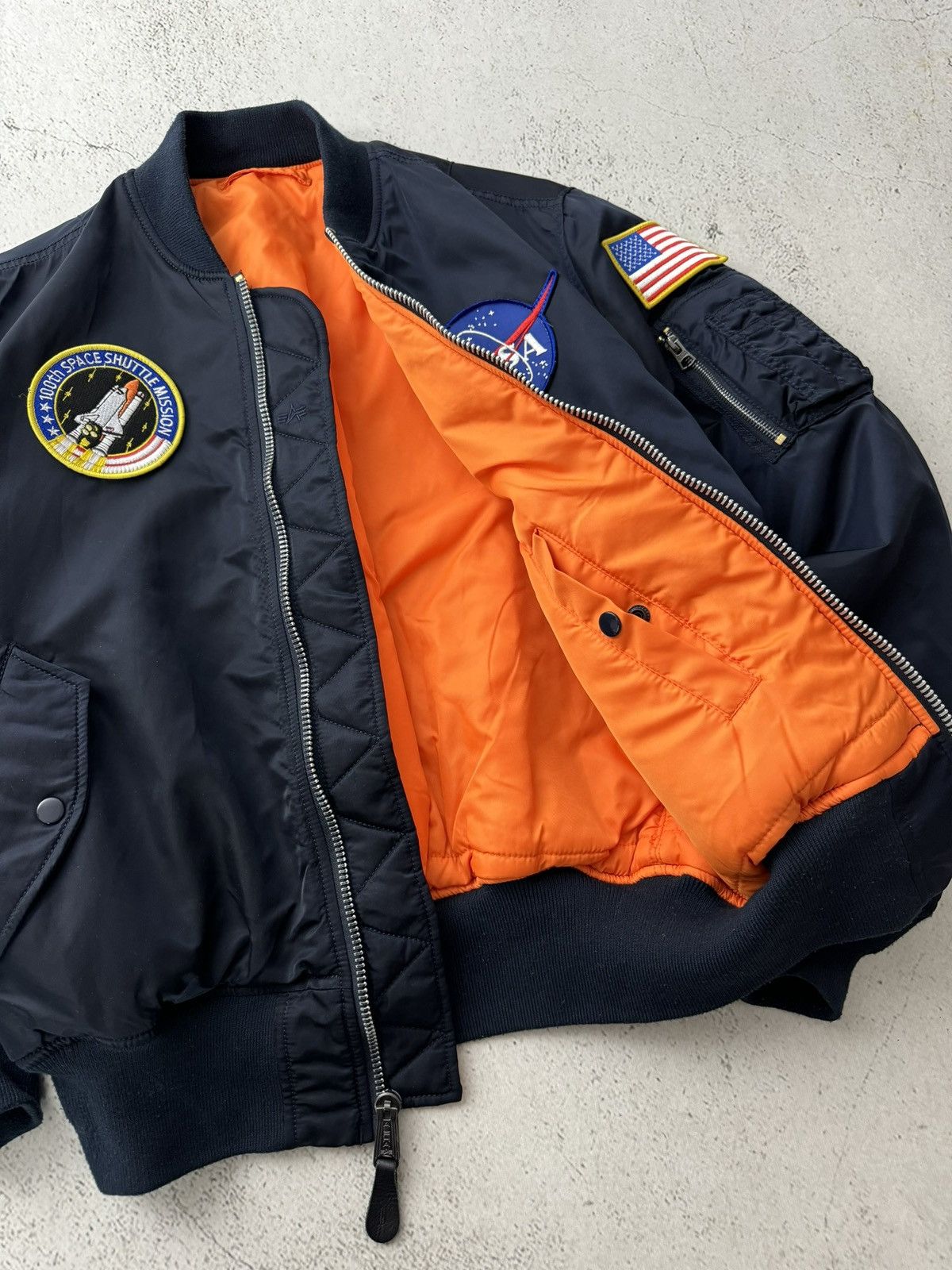 Alpha Industries × NASA Alpha Industries Space Nasa MA 1 Flyers Bomber Jacket Size US M / EU 48-50 / 2 - 8 Thumbnail