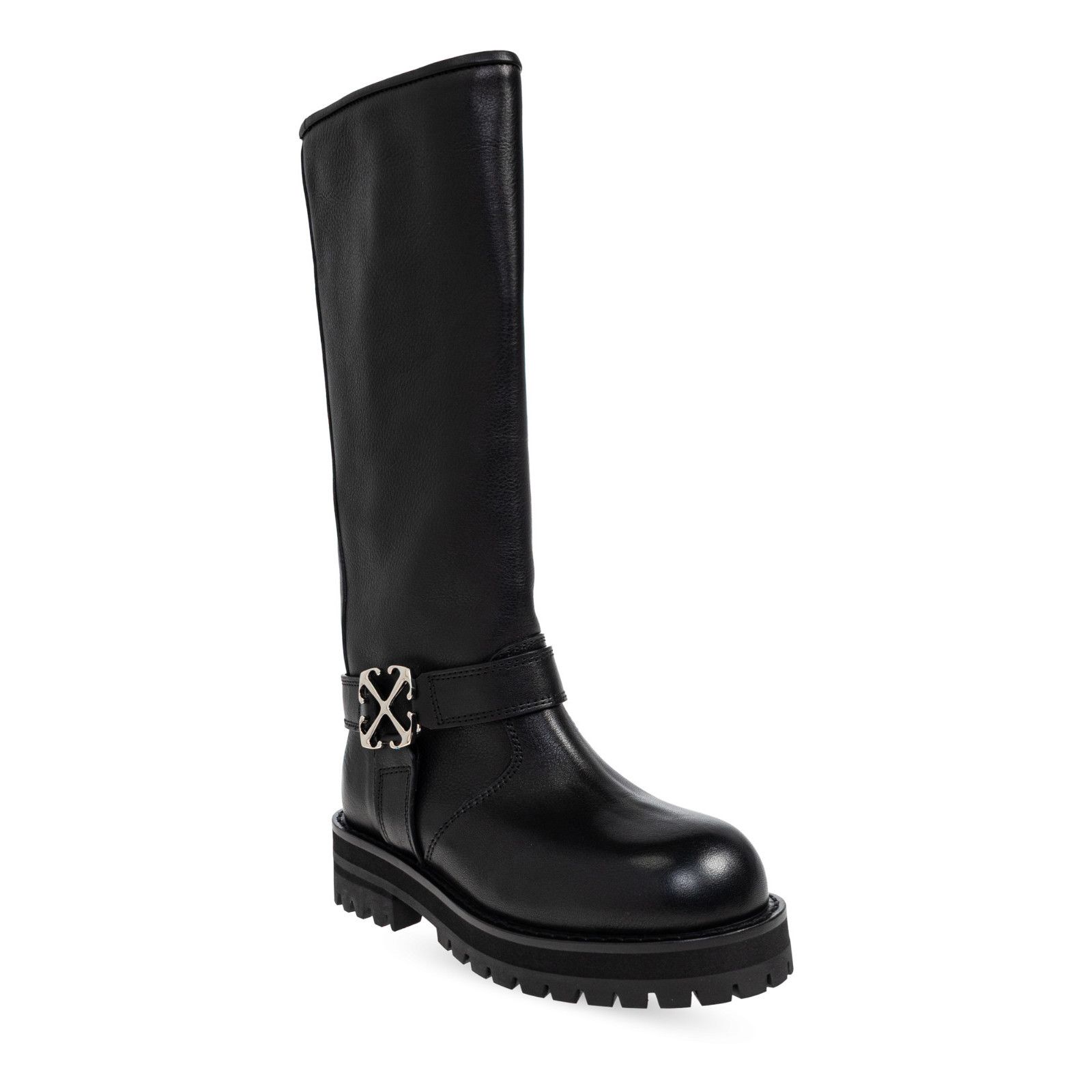 Off-White OFF-WHITE Knee High Black Leather Boots New & Authentic (Wom Size US 6 / IT 36 - 2 Thumbnail