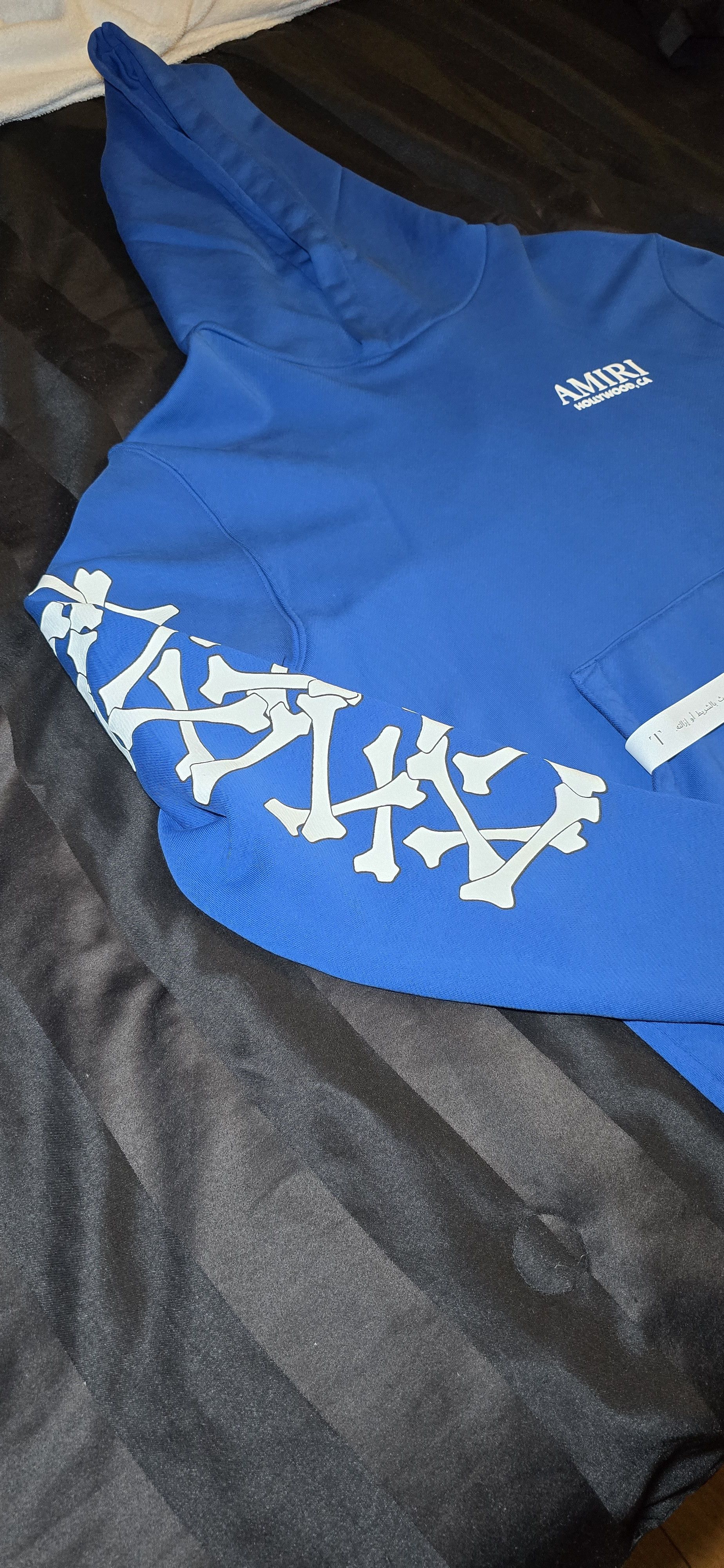 Amiri AMIRI BONES STACKED HOODIE BLUE SZ L Size US L / EU 52-54 / 3 - 5 Thumbnail