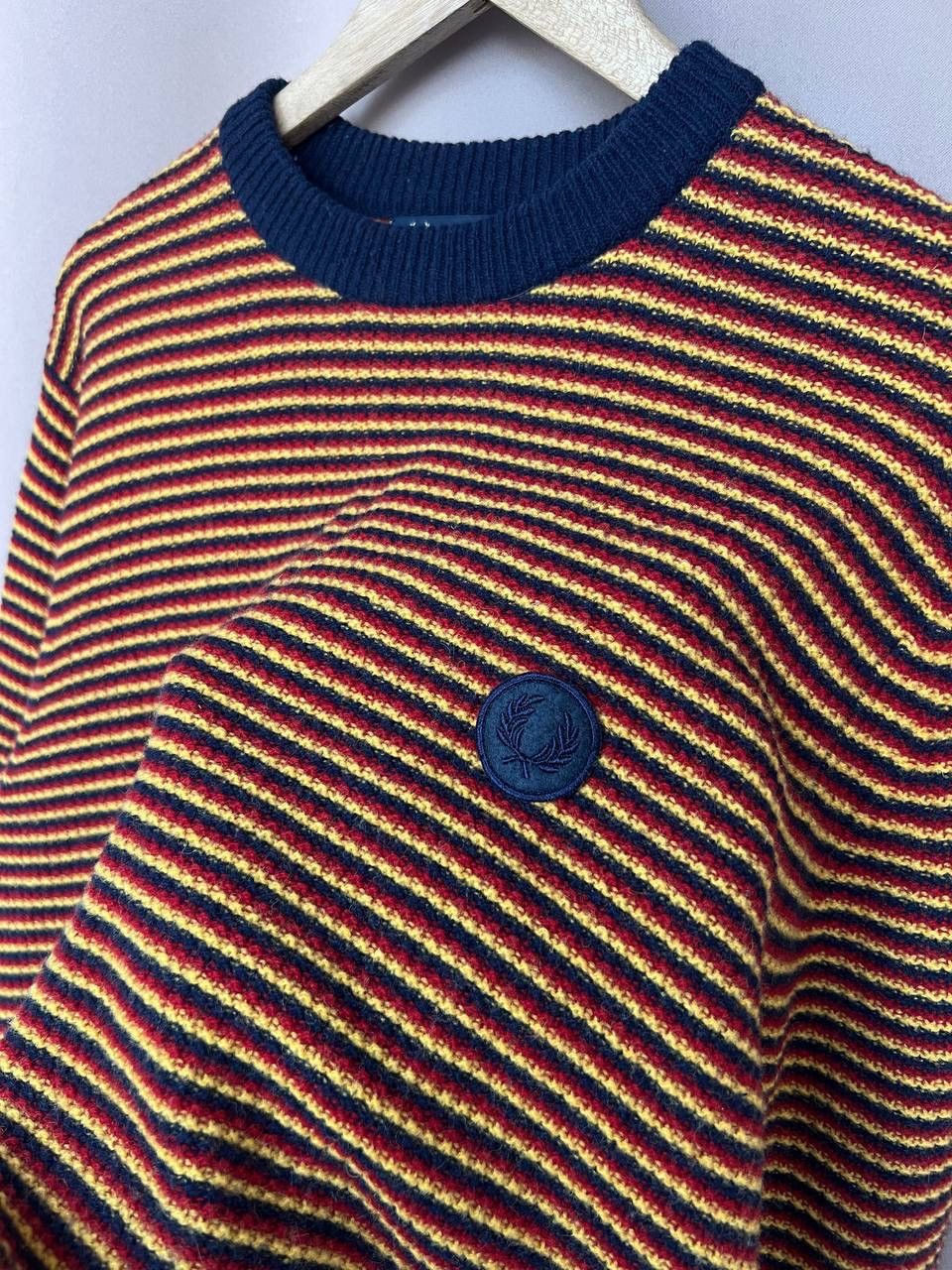 Fred Perry Fred Perry Striped Wool Sweater Man Size L Vintage Jumper Size US L / EU 52-54 / 3 - 8 Thumbnail