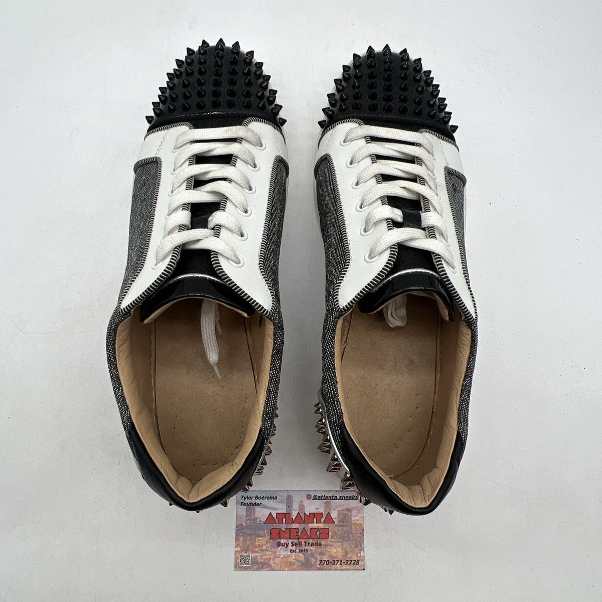 Christian Louboutin Christian Louboutin seavaste 2 orlato flat silver black Size US 13 / EU 46 - 6 Thumbnail
