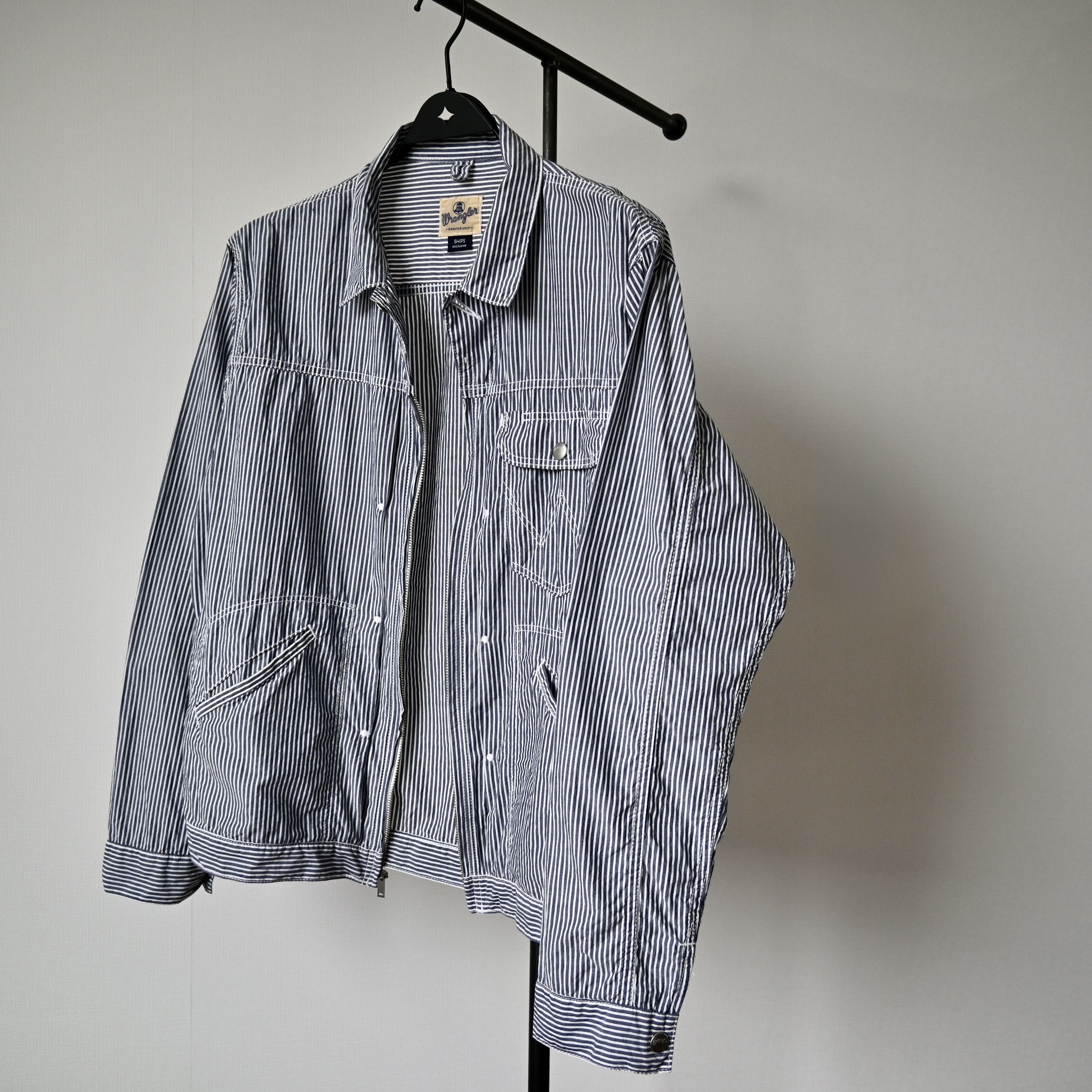 Japanese Brand Wrangler for Ships 11MJZ trucker jacket type shirt Size US M / EU 48-50 / 2 - 12 Thumbnail