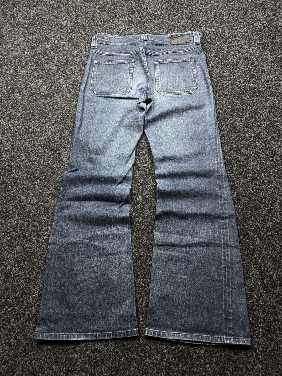 Diesel Retro 00s Diesel Fluzi Y2K Vntg Stretch Bootcut Flared Jeans Size 30" / US 8 / IT 44 - 14 Thumbnail