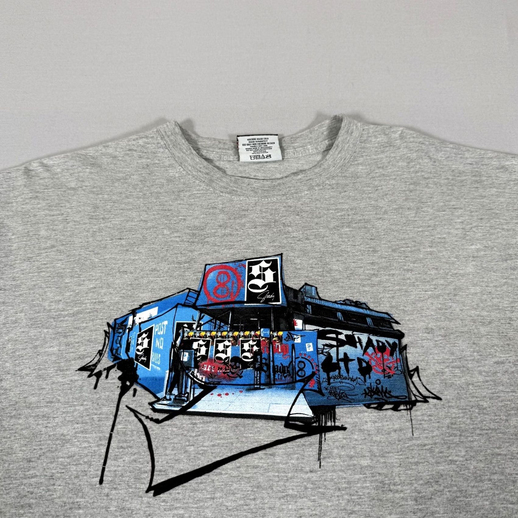 Vintage VINTAGE Shady LTD Shirt Mens L Gray Graffiti Streetwear Graphic Tee Y2K Size US L / EU 52-54 / 3 - 2 Thumbnail
