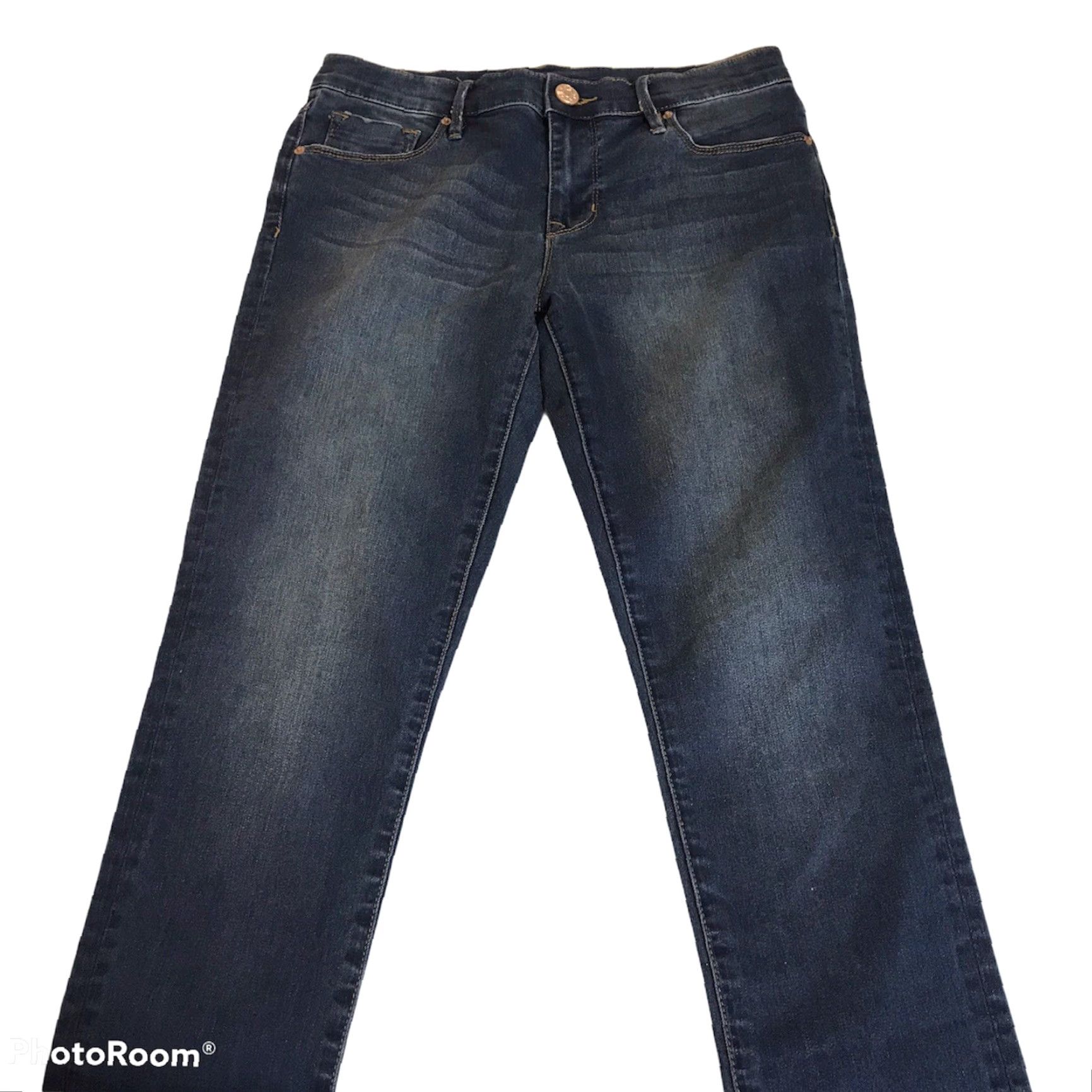 Bdg BDG Jeans Womens 28 Urban Outfitters Twig Mid Rise Dark Wash Denim Jeans 28 Inseam 5-Pocket Design Cotton Blend Blue Stretch Regular Womens Size 28" / US 6 / IT 42 - 5 Thumbnail