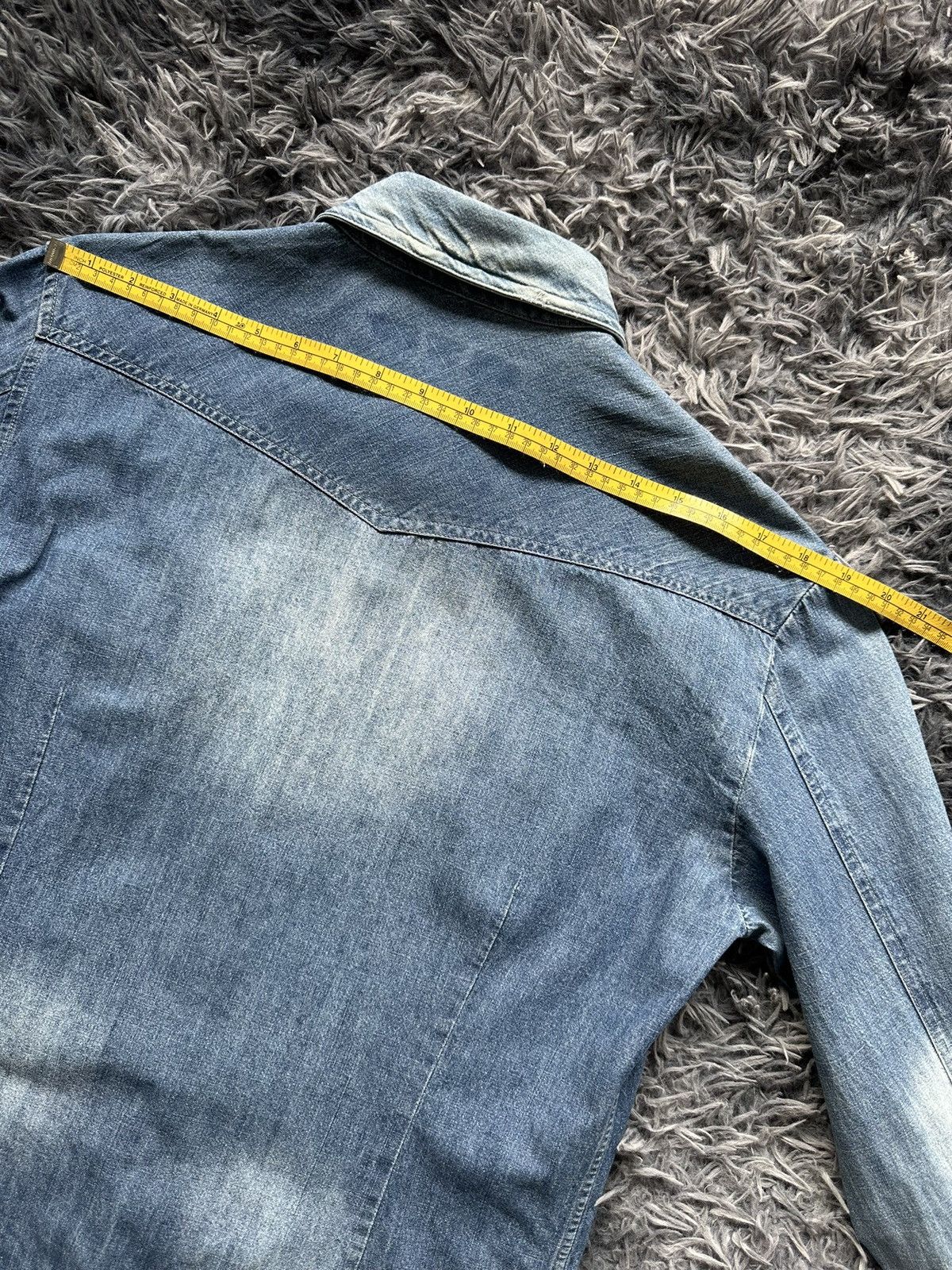 Schlussel 00's Schlussel j-rock stonewash denim shirt Size US M / EU 48-50 / 2 - 12 Thumbnail