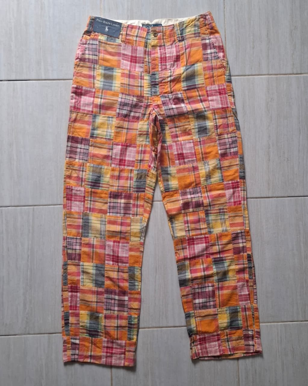 Polo Ralph Lauren Dead stock vintage Polo Ralph Lauren patch work baggy pants Size US 32 / EU 48 - 3 Thumbnail