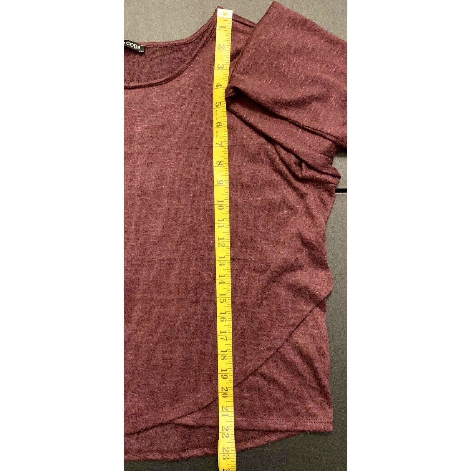 Other Mind Code Women’s Berry Maroon Asymmetrical Pullover SweateR Size US L / EU 52-54 / 3 - 6 Thumbnail