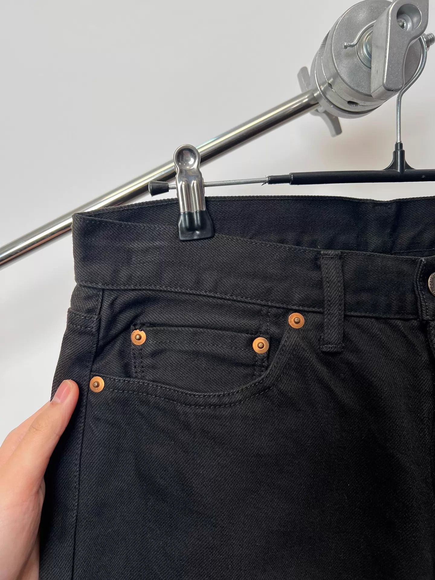 Comme des Garcons CDG Brass Black Jeans: Brass Hw, Corduroy Back, Fade Size US 30 / EU 46 - 6 Thumbnail