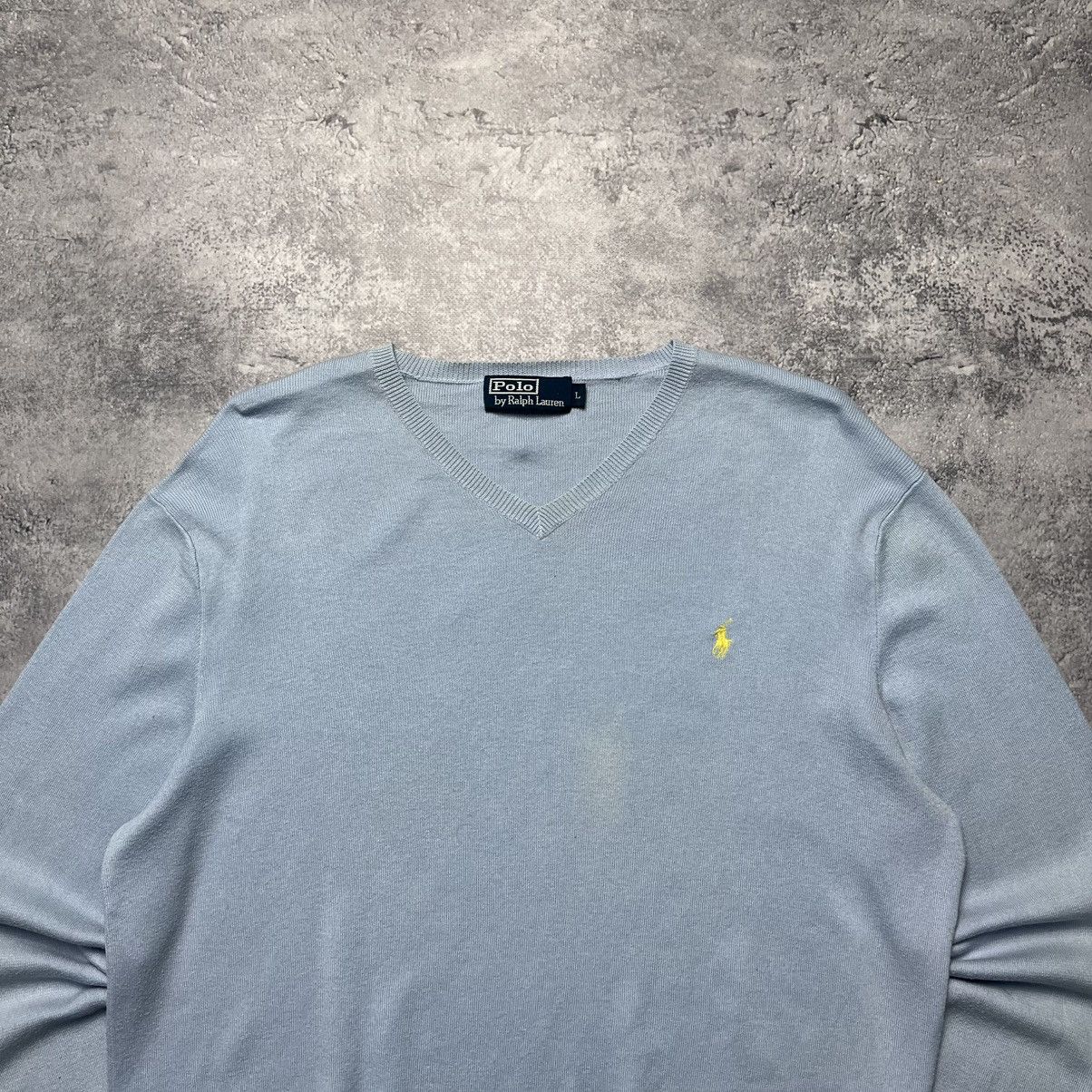 Polo Ralph Lauren × Vintage Vintage Polo Ralph Lauren Sweater V-Neck Streetwear Y2K Size US L / EU 52-54 / 3 - 2 Thumbnail