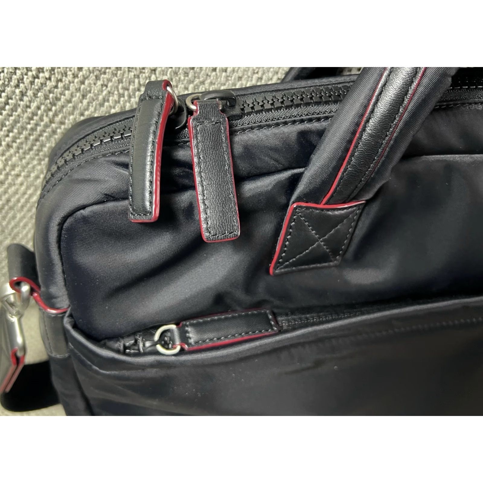 MZ Wallace MZ Wallace Bleeker New York Slim Nylon Briefcase Black Messenger Crossbody Bag Large Men Laptop Bag nylon Black 16”x12”x3” (Pattern: Solid) Size ONE SIZE - 6 Thumbnail