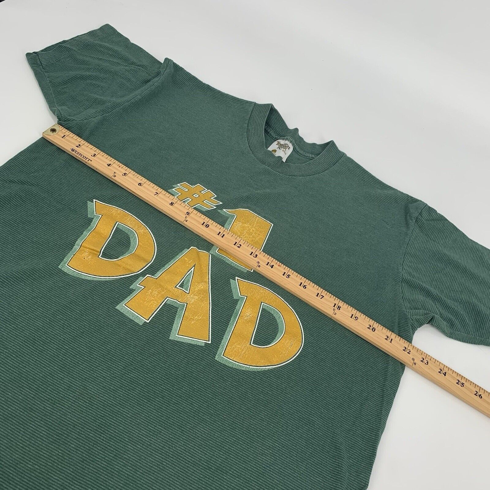 Vintage Vintage 1980s #1 Dad Short Sleeve Striped T-Shirt Large L Size US L / EU 52-54 / 3 - 7 Thumbnail
