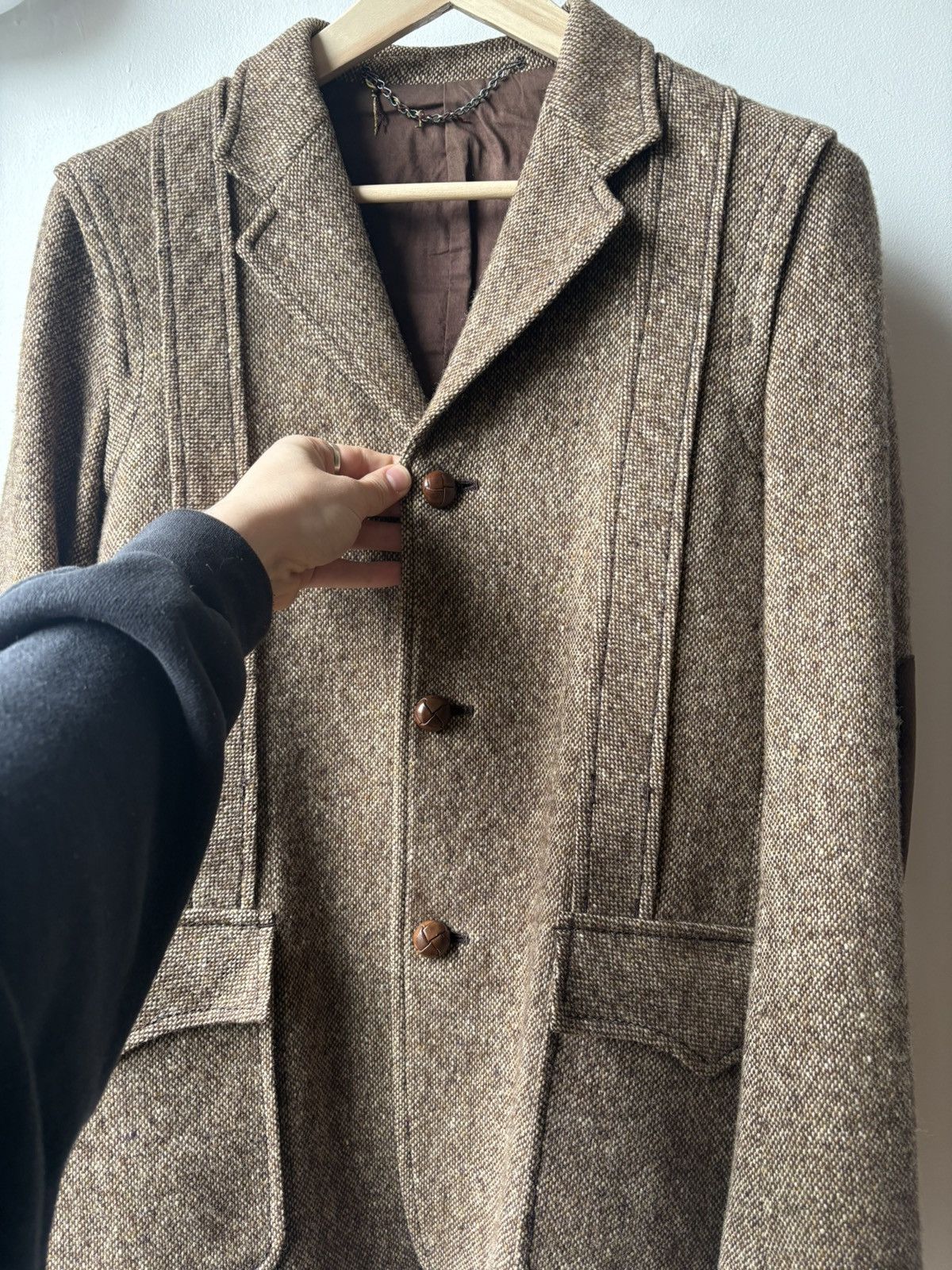Number (N)ine Number Nine AW02 "Nowhere Man" Lambswool Tweed Coat Size US L / EU 52-54 / 3 - 7 Thumbnail