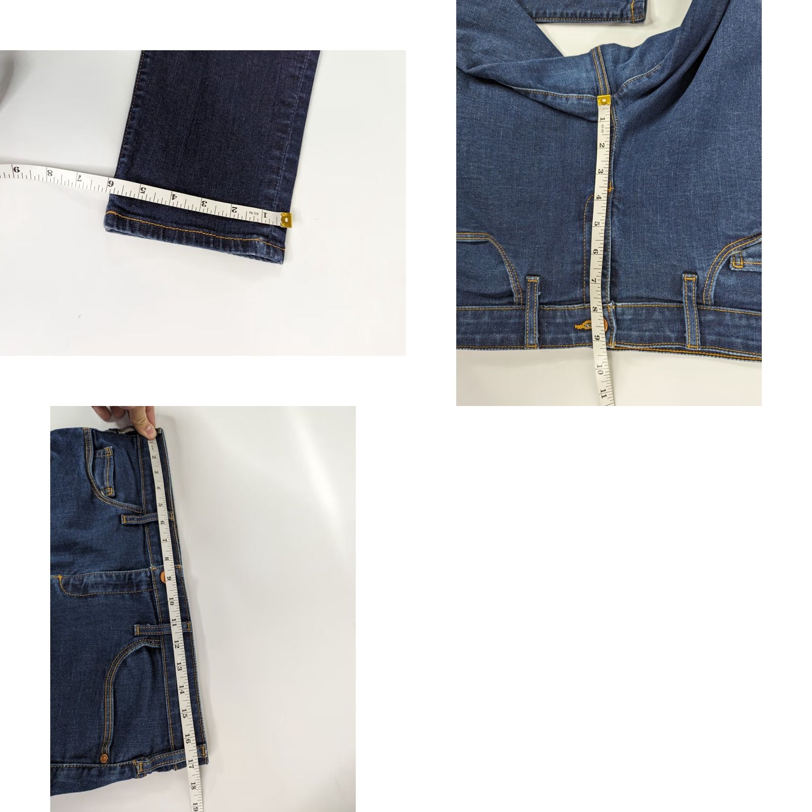 Anthropologie Anthropologie Pilcro & The Letterpress Serif Fit Dark Wash Jeans Size 31 - Women's Denim Skinny Jeans Blue Solid Zip Size 24" / US 00 / IT 34 - 9 Thumbnail