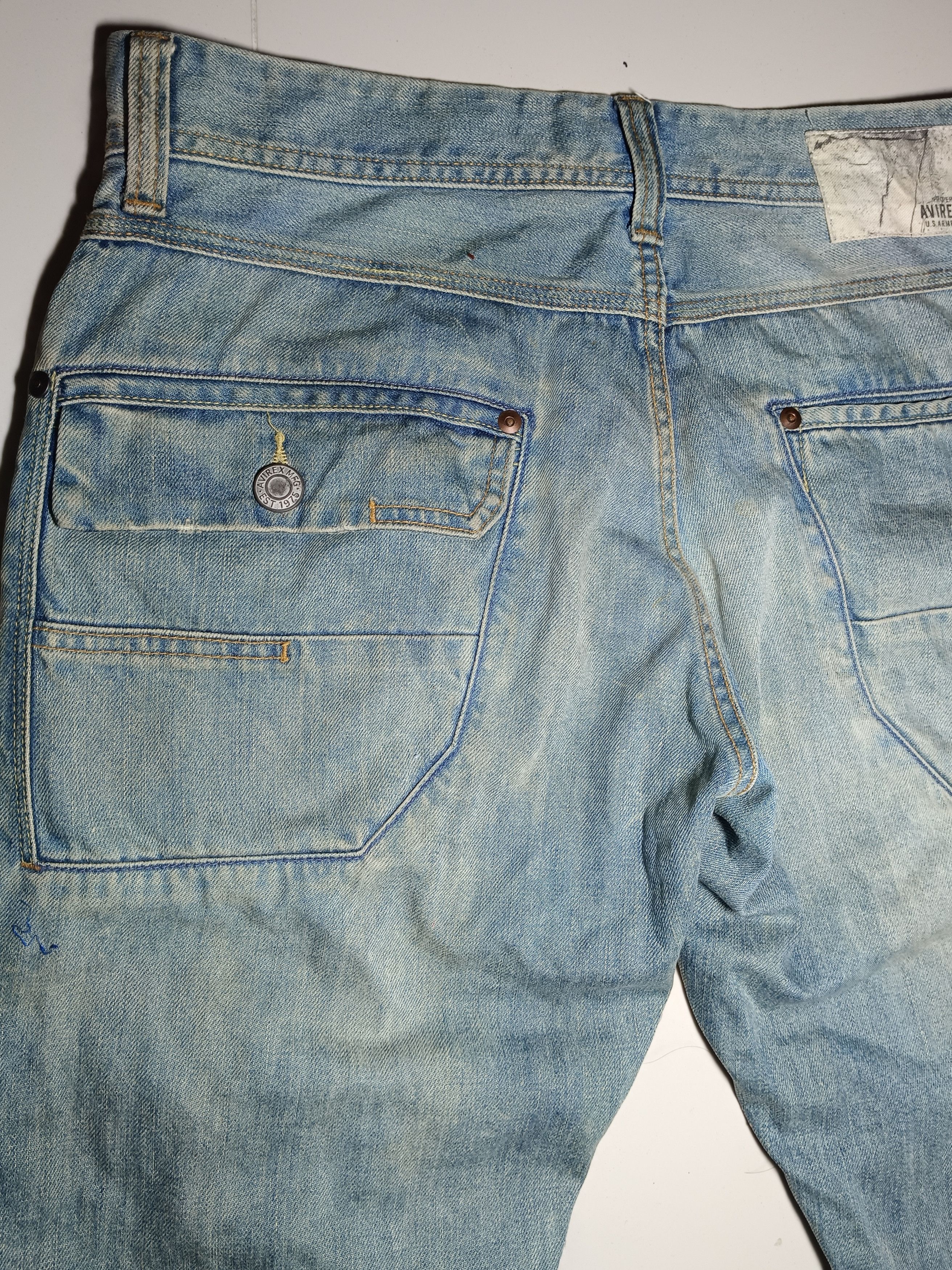 Avirex Avirex U.S Armed Forces Distressed Denim Jeans Size US 32 / EU 48 - 9 Thumbnail