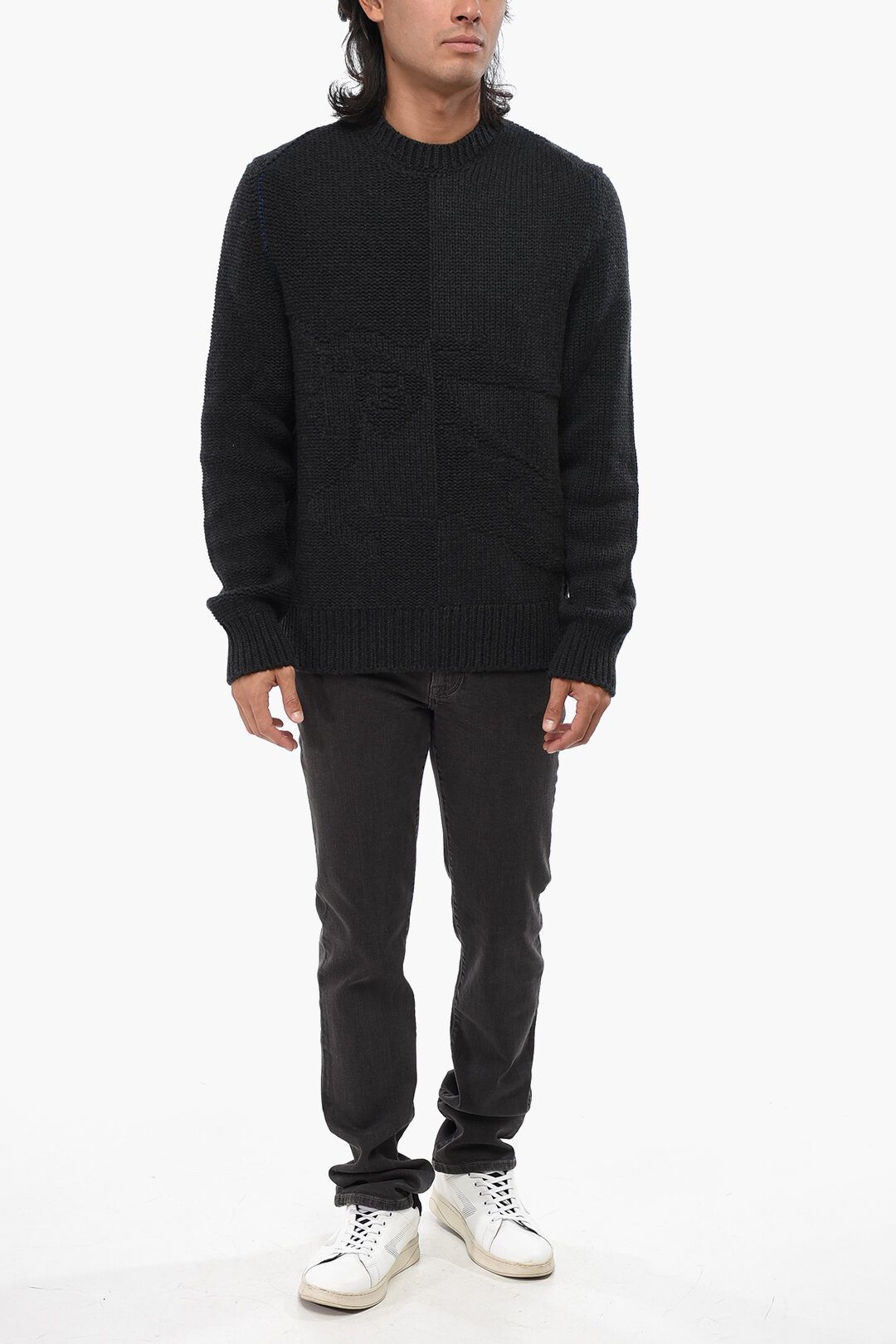 Burberry og1mm1125 Pure Cashmere Crewneck Sweater in Black Size US XS / EU 42 / 0 - 4 Thumbnail