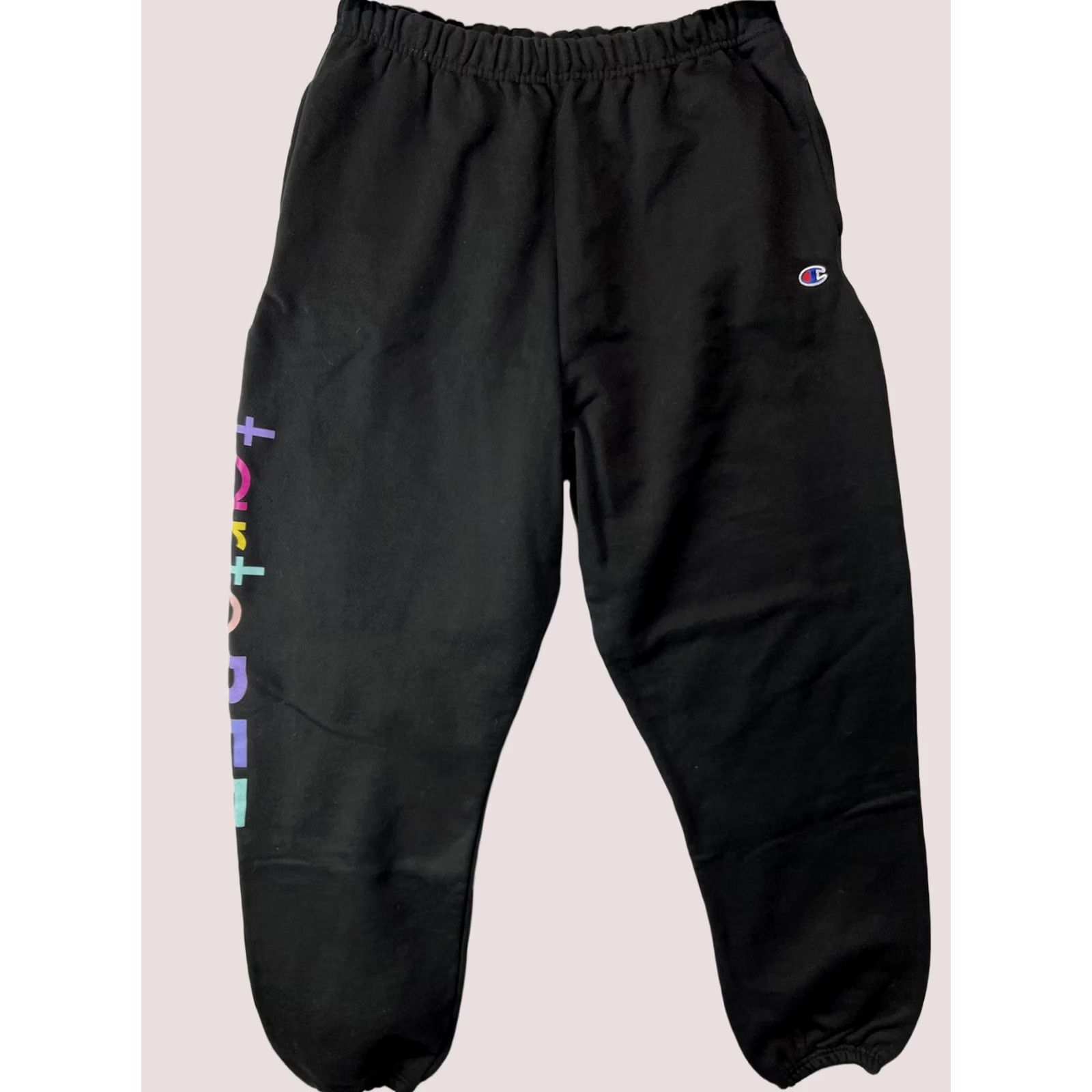Champion Champion Sweatpants Womens Large Reverse Weave Trate BFF Cosmetics Sweats Black Size 36" / US 14 / IT 50 - 1 Thumbnail