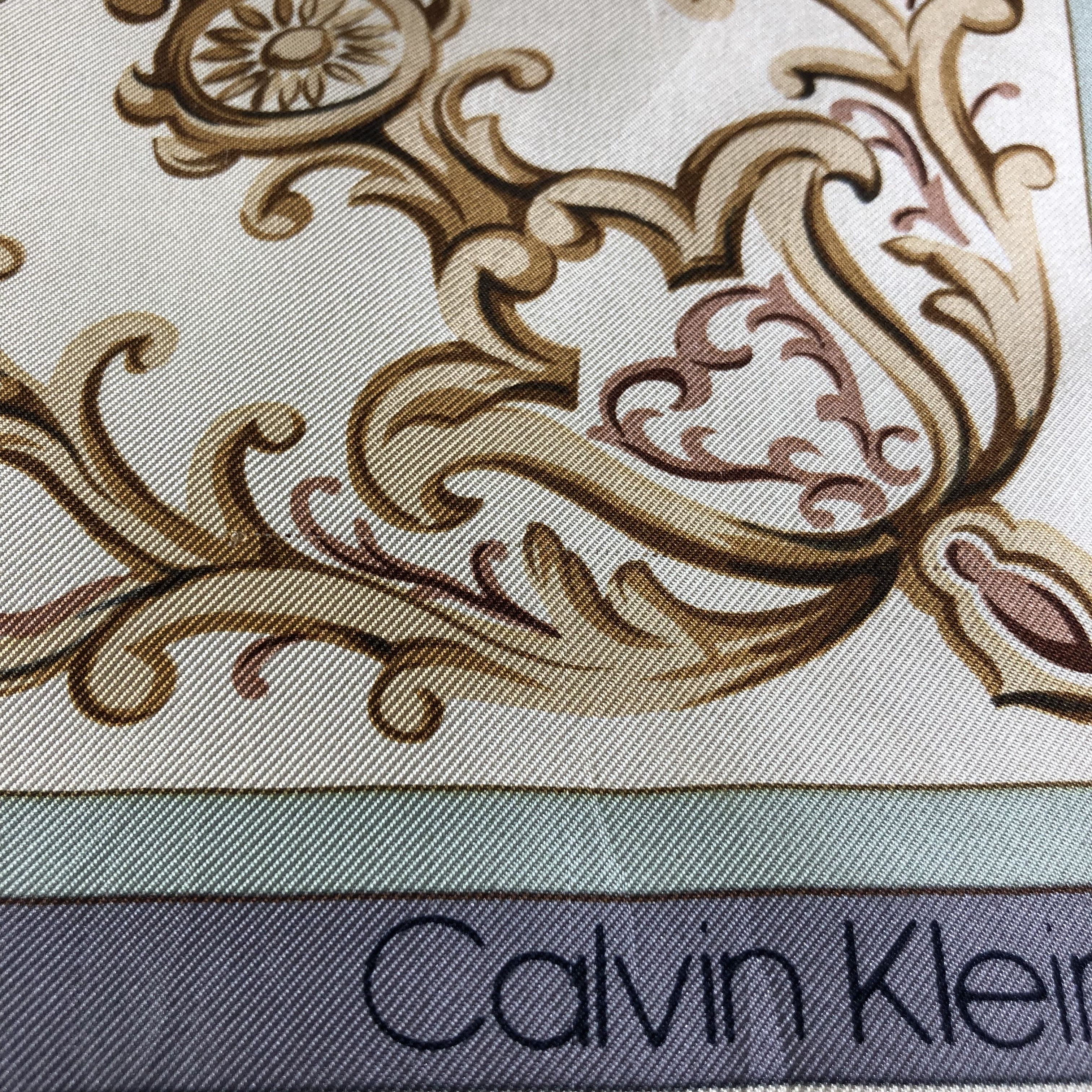 Calvin Klein Vintage Calvin Klein Luxury Design Silk Scarf M486 Size ONE SIZE - 6 Thumbnail